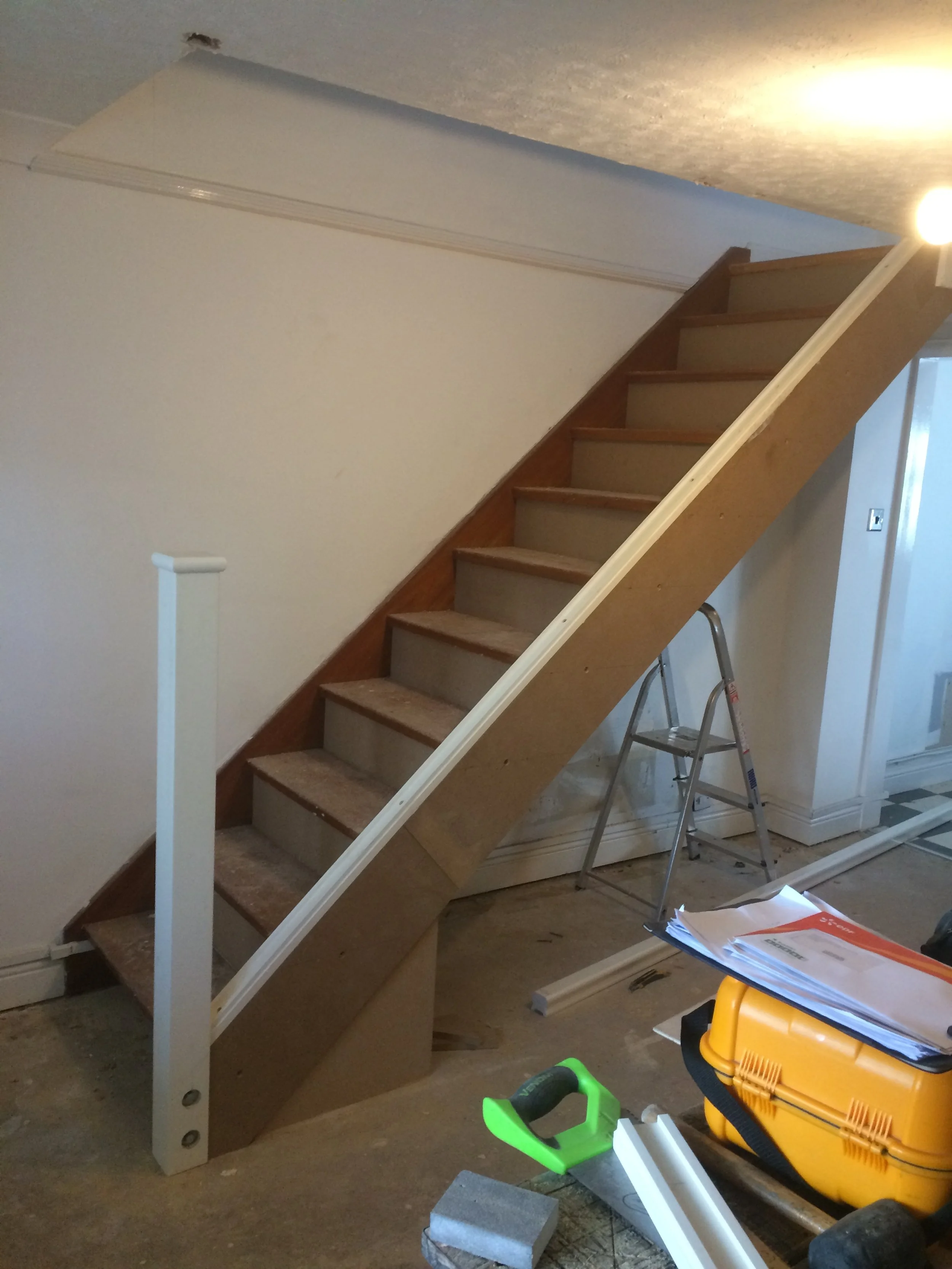 New newel post and mdf risers