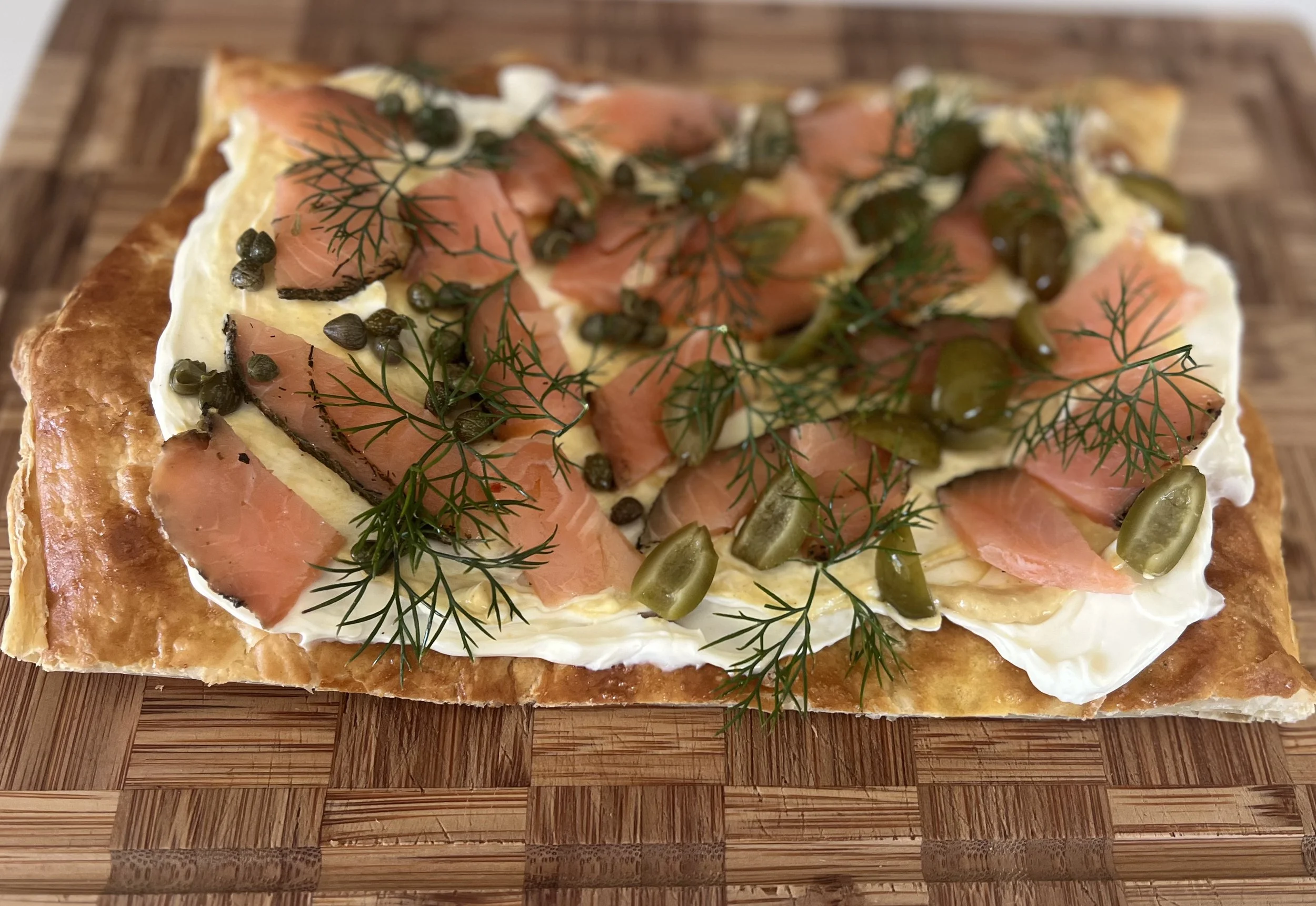 Salmon, Olive, Dill Pastry