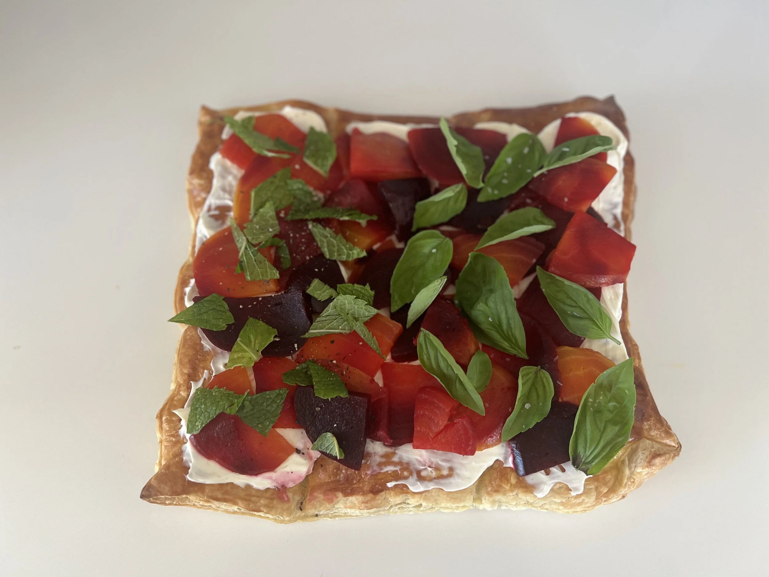 Beet and Herb Pastry