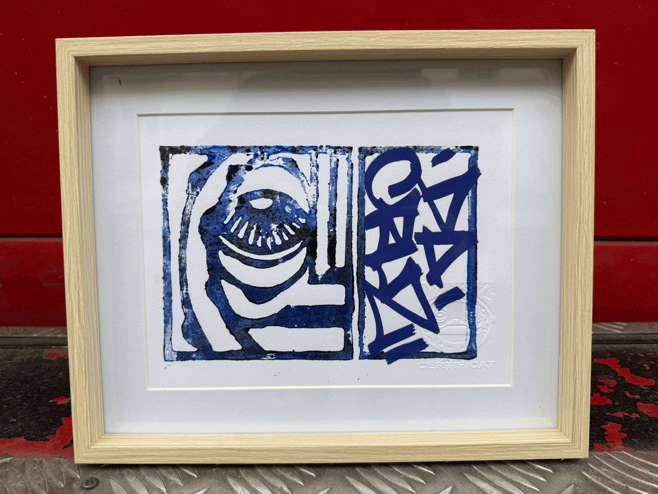 "Oeil urbain " - Linogravure