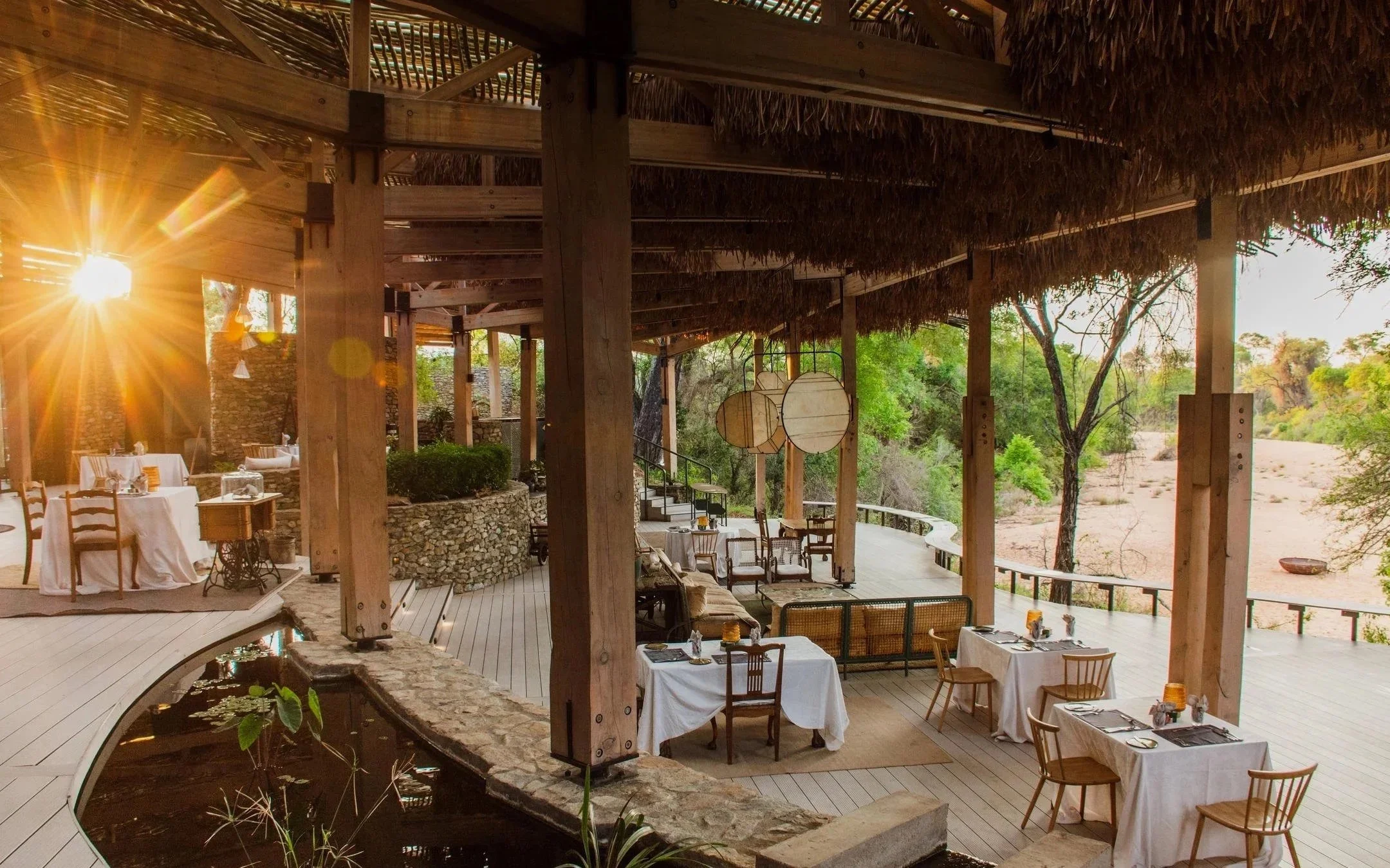 Lodge de luxe proche du lac de Manyara en Tanzanie.