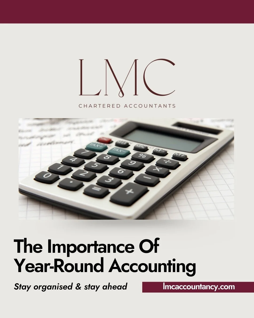 Staying on top of your accounts isn&rsquo;t just good practice - it&rsquo;s smart business.🙌🏻

When your numbers are up to date, you make better decisions, avoid year-end panic, and stay in control of your cash flow. 💰

✨Consistent bookkeeping = f