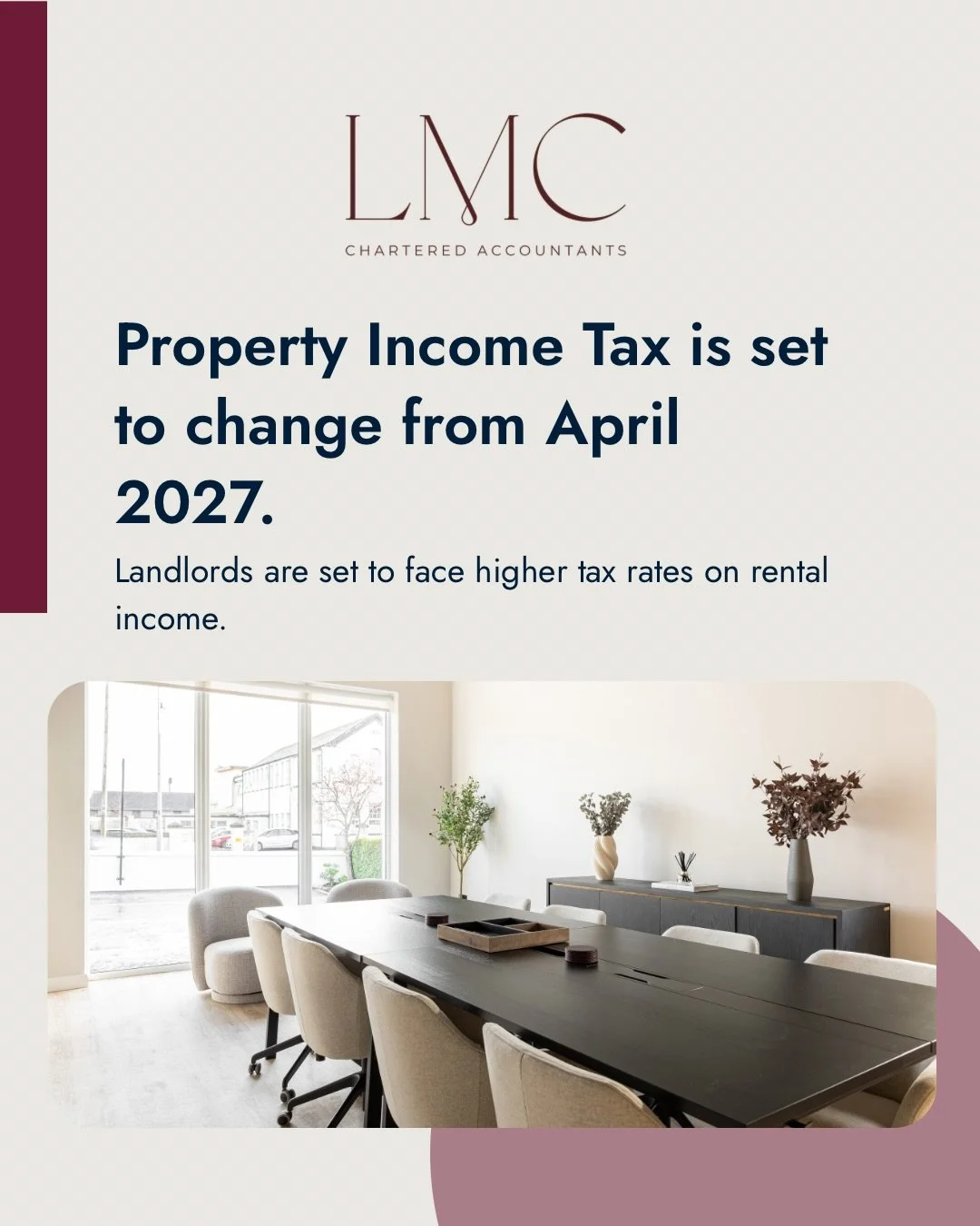 🏡 Property income tax is changing, here&rsquo;s what landlords need to know:

From April 2027, rental income will be taxed at higher rates, with property income now attracting a premium compared to standard income tax.

New rates: &bull; 22% (basic 