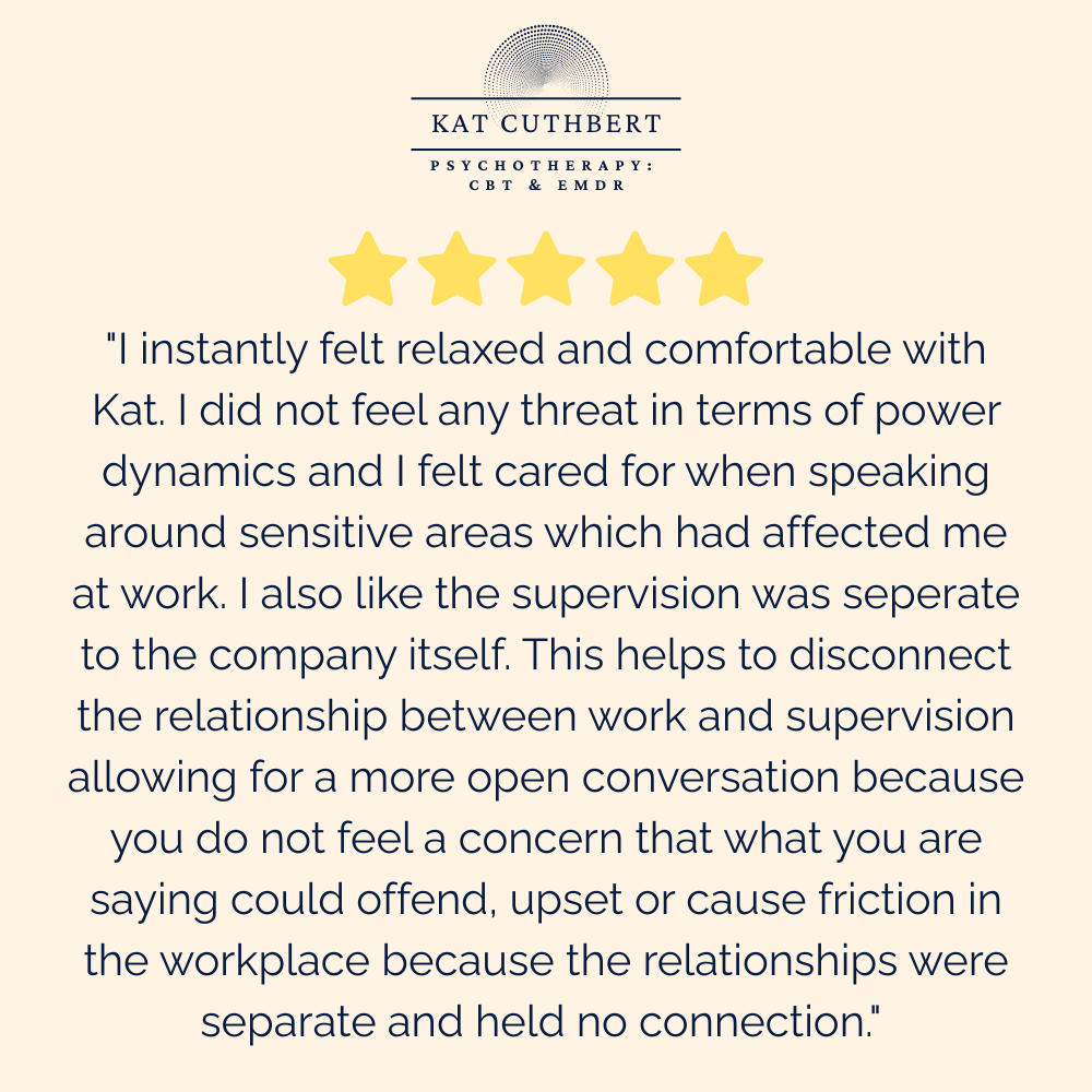 Review of Kat Cuthbert Psychotherapy Supervision Work