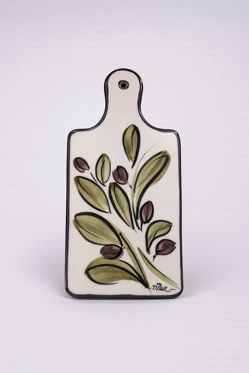 Cheese Platter - Olive Tree Pattern