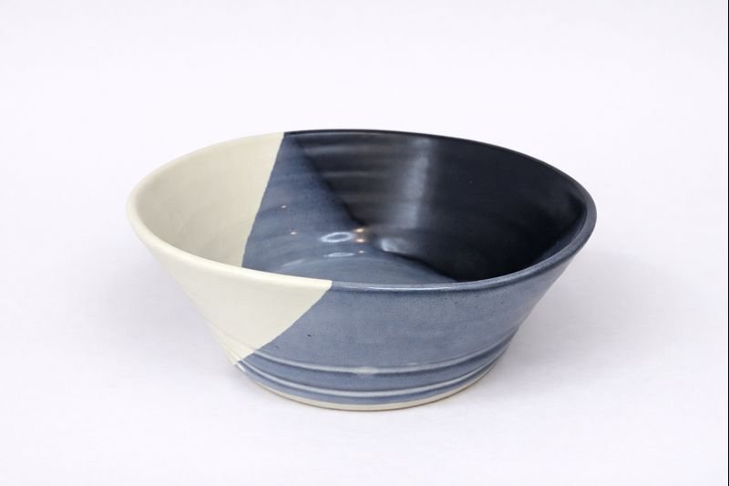 Small Angular Bowl - Black and Tan