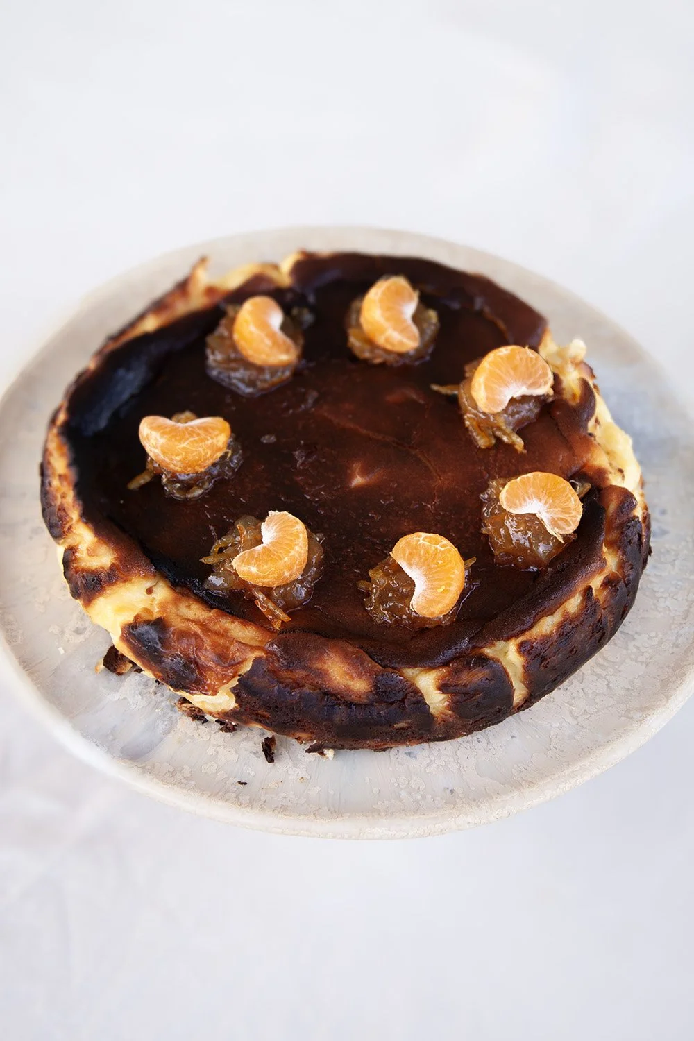 Basque Cheesecake with Mandarin Marmalade