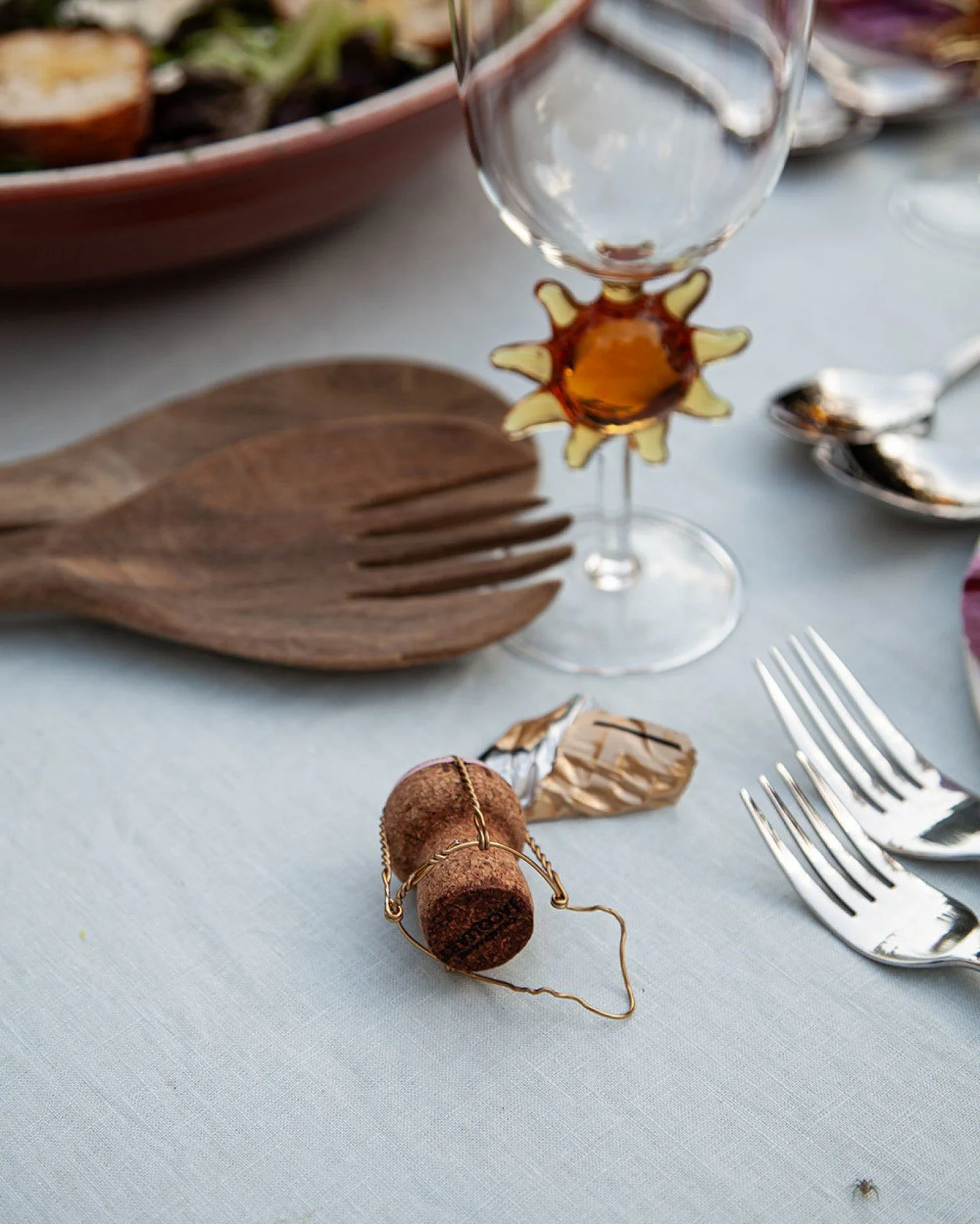 A GARDEN PARTY | Get the look >>> 
01. The Spiral Cutlery | Listen to the Flowers 
02. Mediterraneo Salad Set | Alessi 
03. Linear Coupe Champagne Glasses | Kmart 
04. Slice Tray | Mud Australia
05. Le Soleil Wine Glasses | Maison Balzac 
06