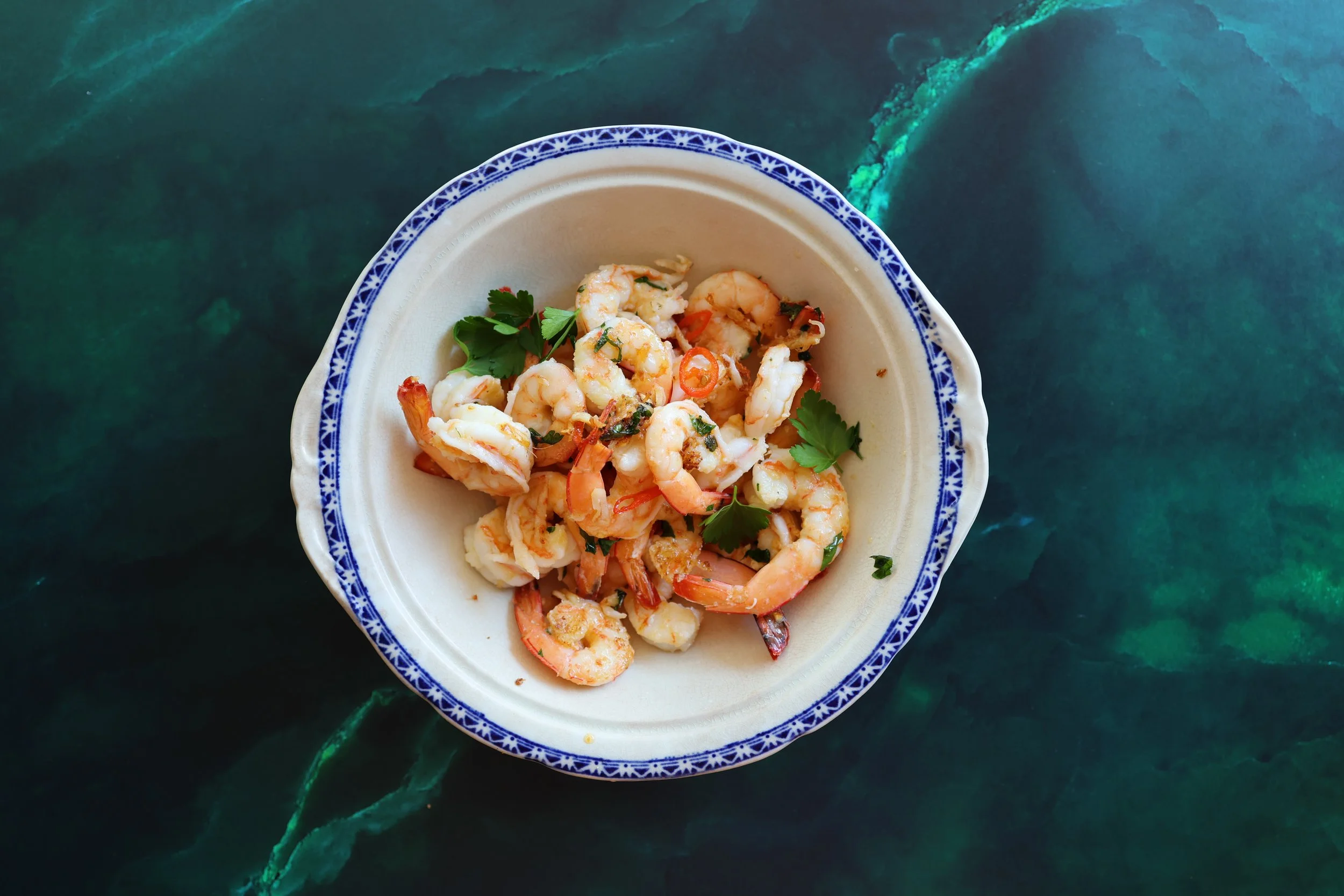 Chargrilled Prawns in Chilli Garlic Butter