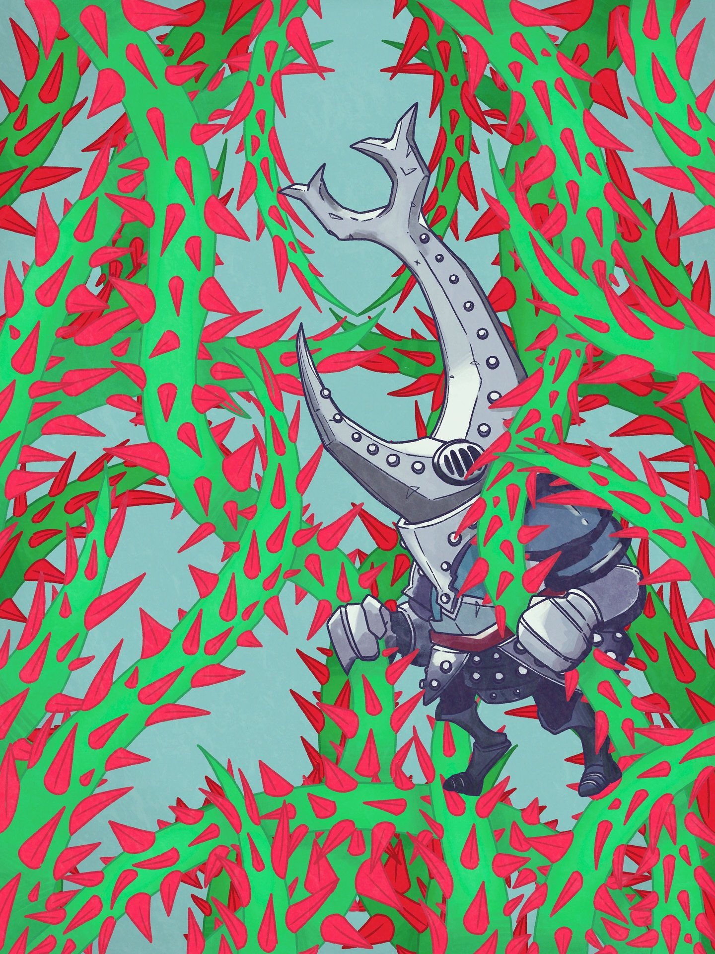 Little rhino beetle ready to fight 🪲

#lentober #lentober2025 #digitalart #illustration #graphicillustration #beetle #rhinobeetle