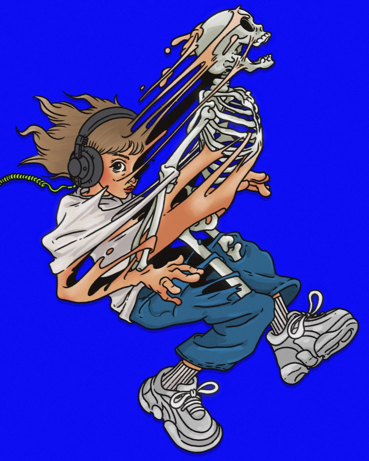 &ldquo;serotonin&rdquo; by @normandieofficial - this song has been on repeat everyday for a over week, here&rsquo;s an illustration I did of what it feels like to hear it at full volume😈

#digitalart #illustration #aiaiai