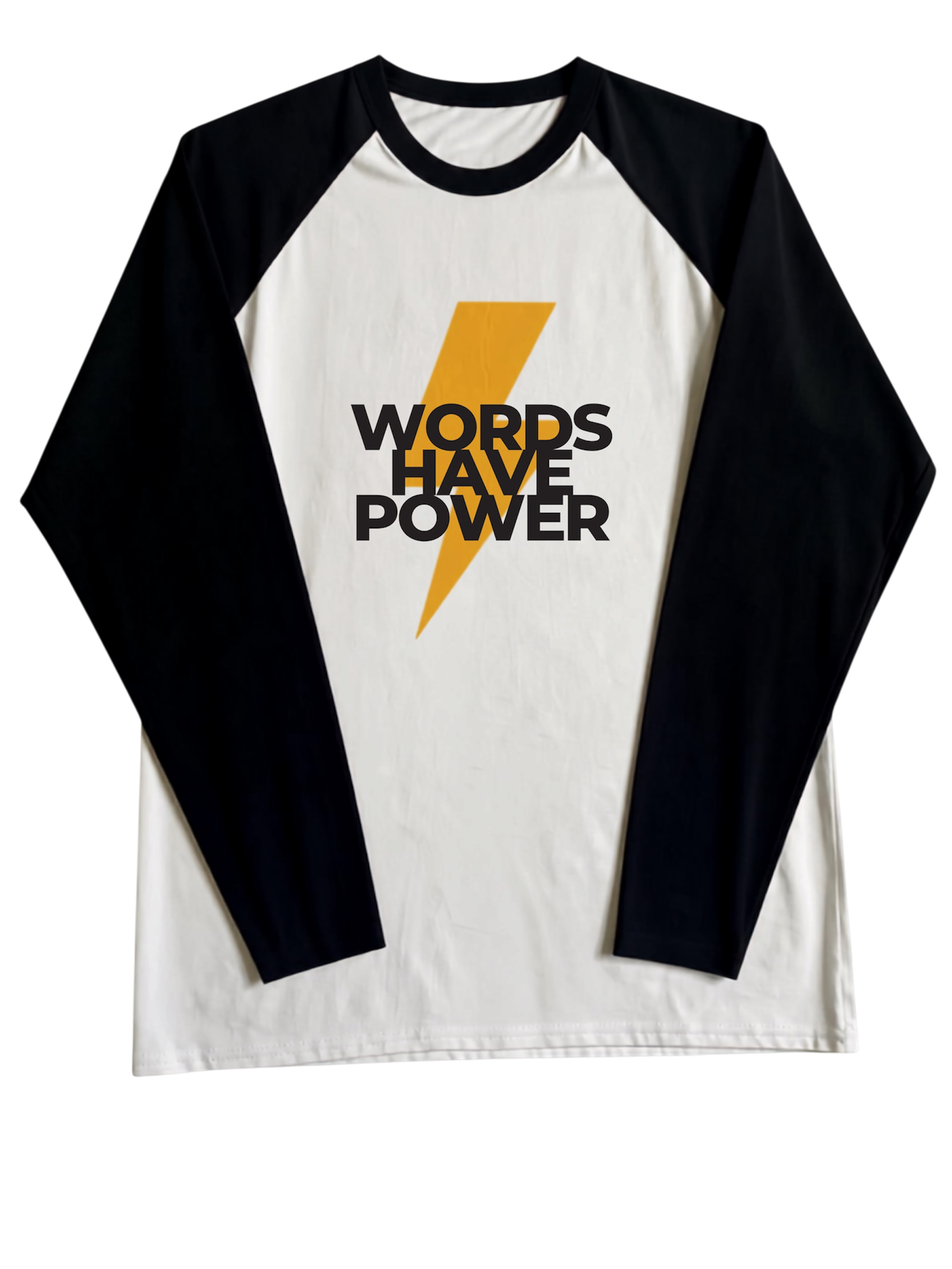 Words Have Power Long Sleeve Baseball T-Shirt