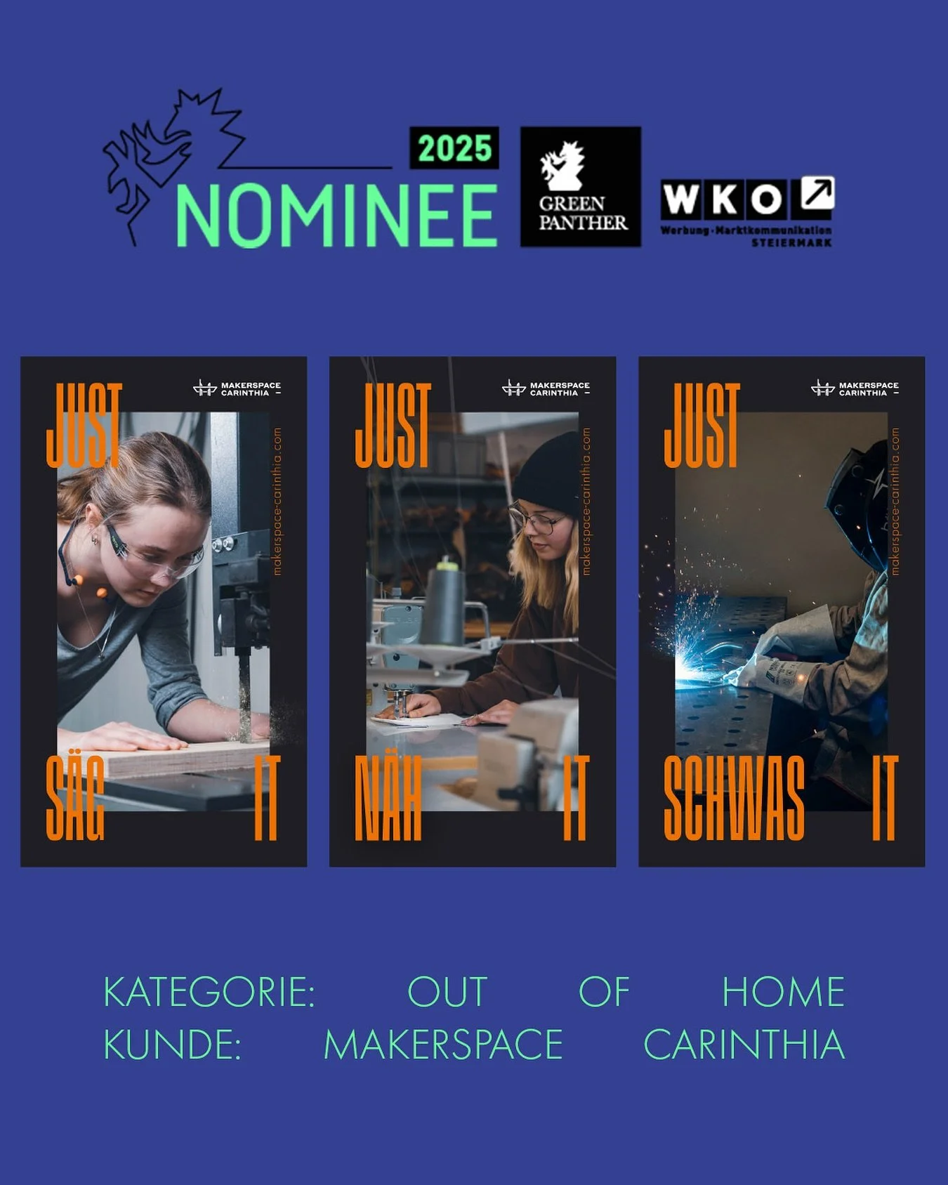 🐾🐾🤩 Wir sind für den @greenpantheraward nominiert – Kategorie OUT OF HOME! 🚀✨ Let’s gooo!!!
@wkstmk 
Kunde: @makerspace_carinthia