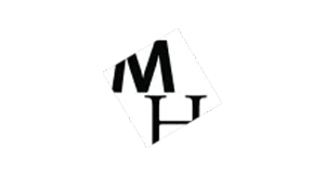 Schwarzer Hintergrund mit weißen, verdrehten Buchstaben.