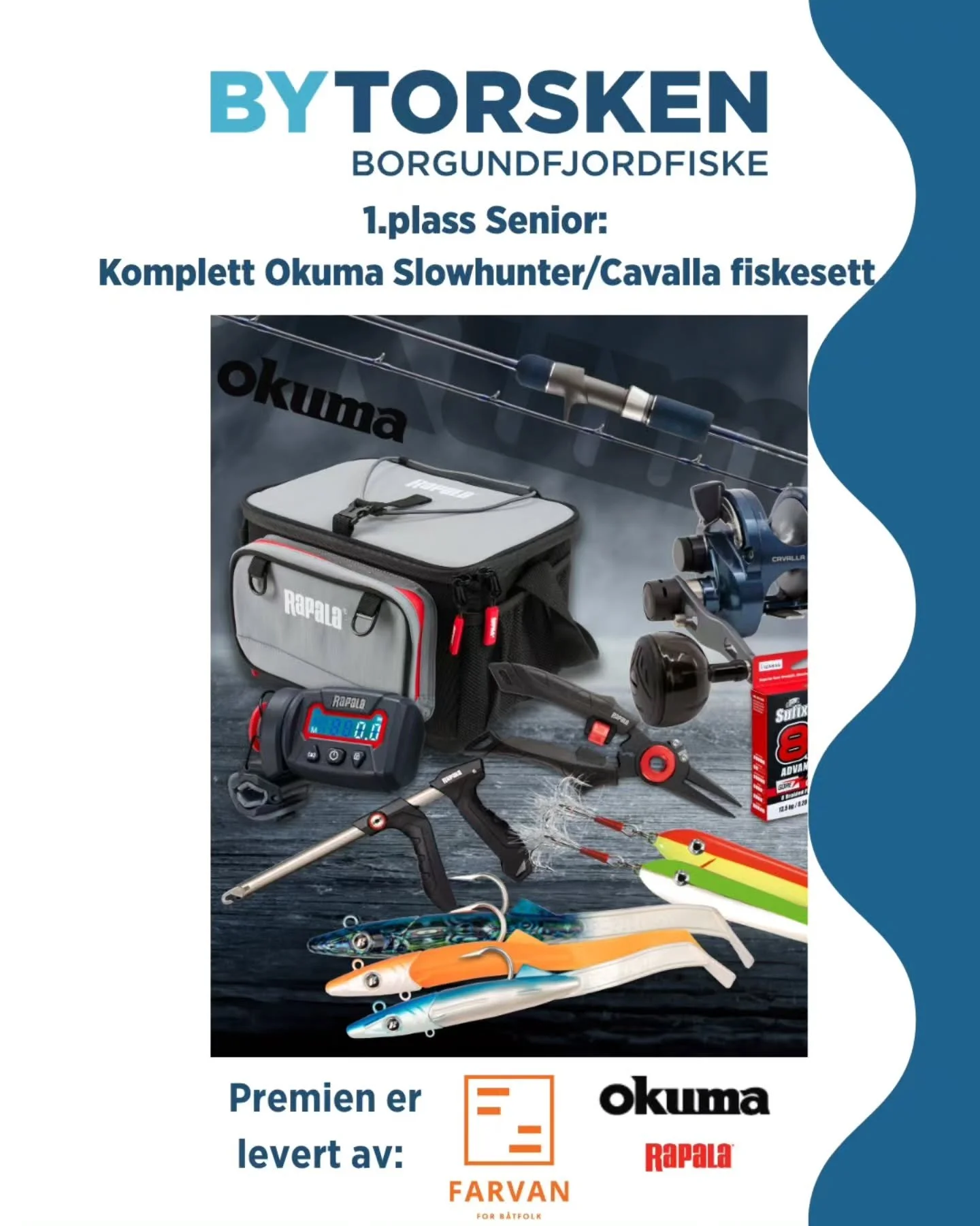 r igjen til det smeller! Torsken er p&aring; vei og vi gleder oss til BYTORSKEN 🐟🔥
Premiebordet er klart &ndash; og ja, det er absolutt verdt innsatsen.

Bygrunna venter. Stillheten f&oslash;r nappet🎣 Spenningen i det sn&oslash;ret strammer seg.
A