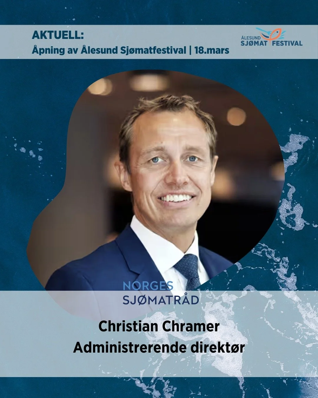 Administrerende direkt&oslash;r i Norges sj&oslash;matr&aring;d, Christian Chramer, kommer til &aring;pningen av &Aring;lesund Sj&oslash;matfestival 18. mars ✨

Han holder innlegget:
&laquo;Sj&oslash;mateksport i en turbulent tid&raquo;

Hvordan p&ar