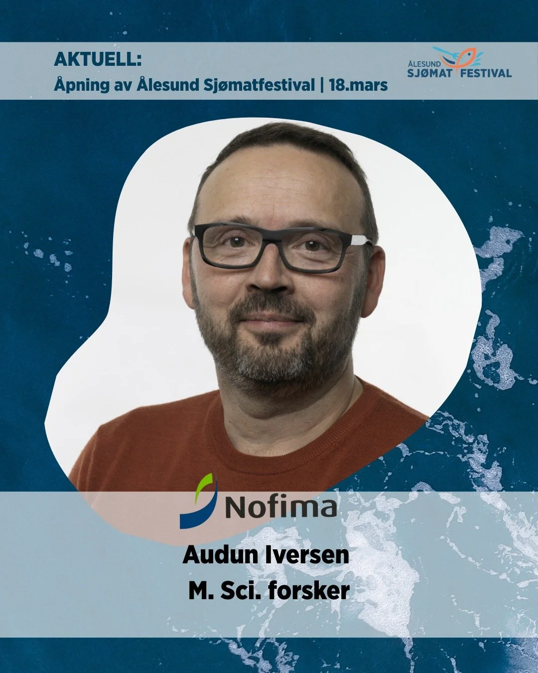 Forsker Audun Iversen kommer til &aring;pningen av &Aring;lesund Sj&oslash;matfestival 18. mars.

Han holder innlegget:
&laquo;Sj&oslash;matn&aelig;ringens rolle i norsk beredskap&raquo;

Hvordan bidrar fiskeri, havbruk og sj&oslash;matindustri til v