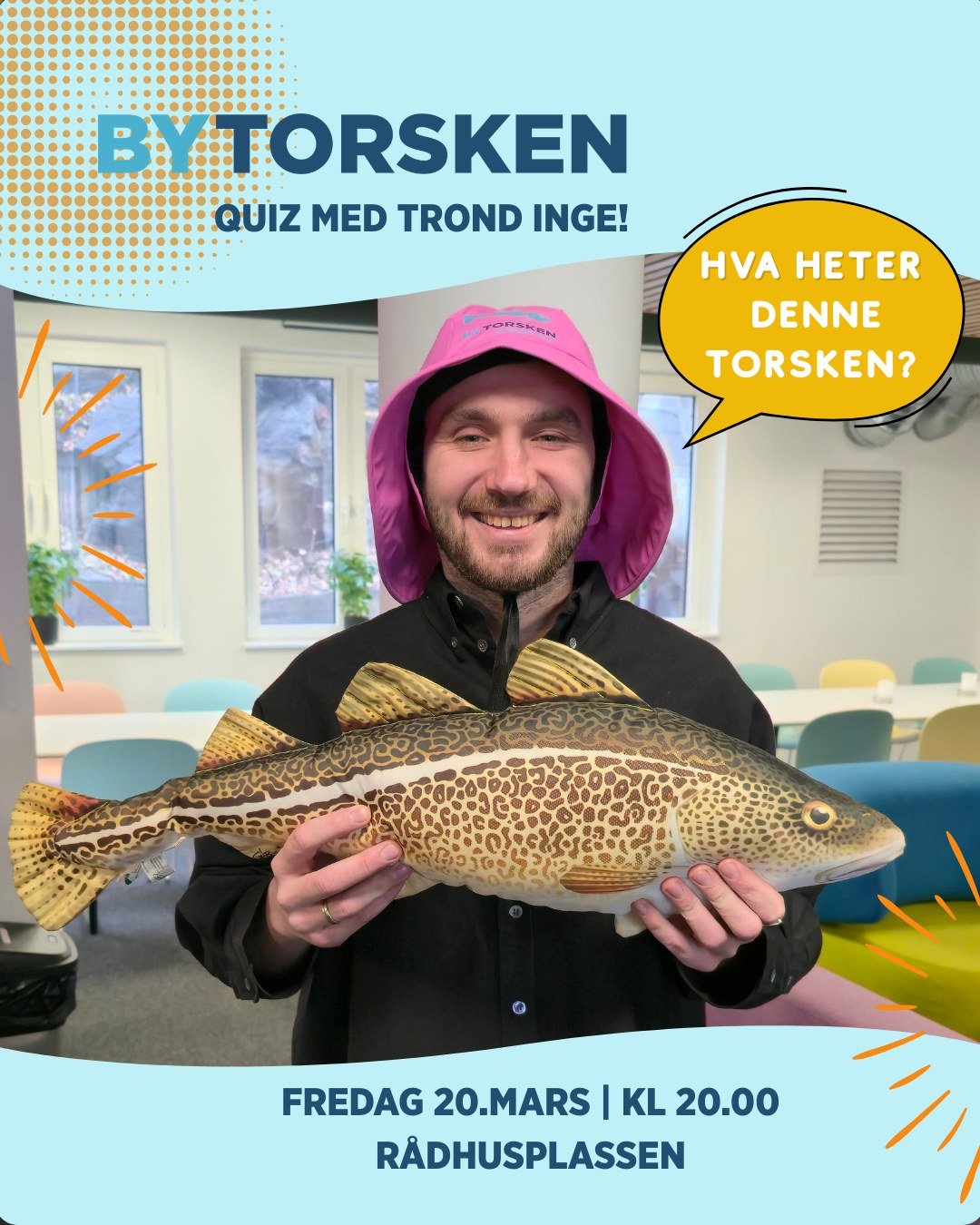 Den kommende uka starter &Aring;lesund Sj&oslash;matfestival! Og fredag 20.mars inviterer vi til Bytorskenquiz i festivalteltet ✨

Quizmaster Trond Inge leder kvelden gjennom tre runder med sp&oslash;rsm&aring;l, skr&aring;blikk og god stemning. Hvor