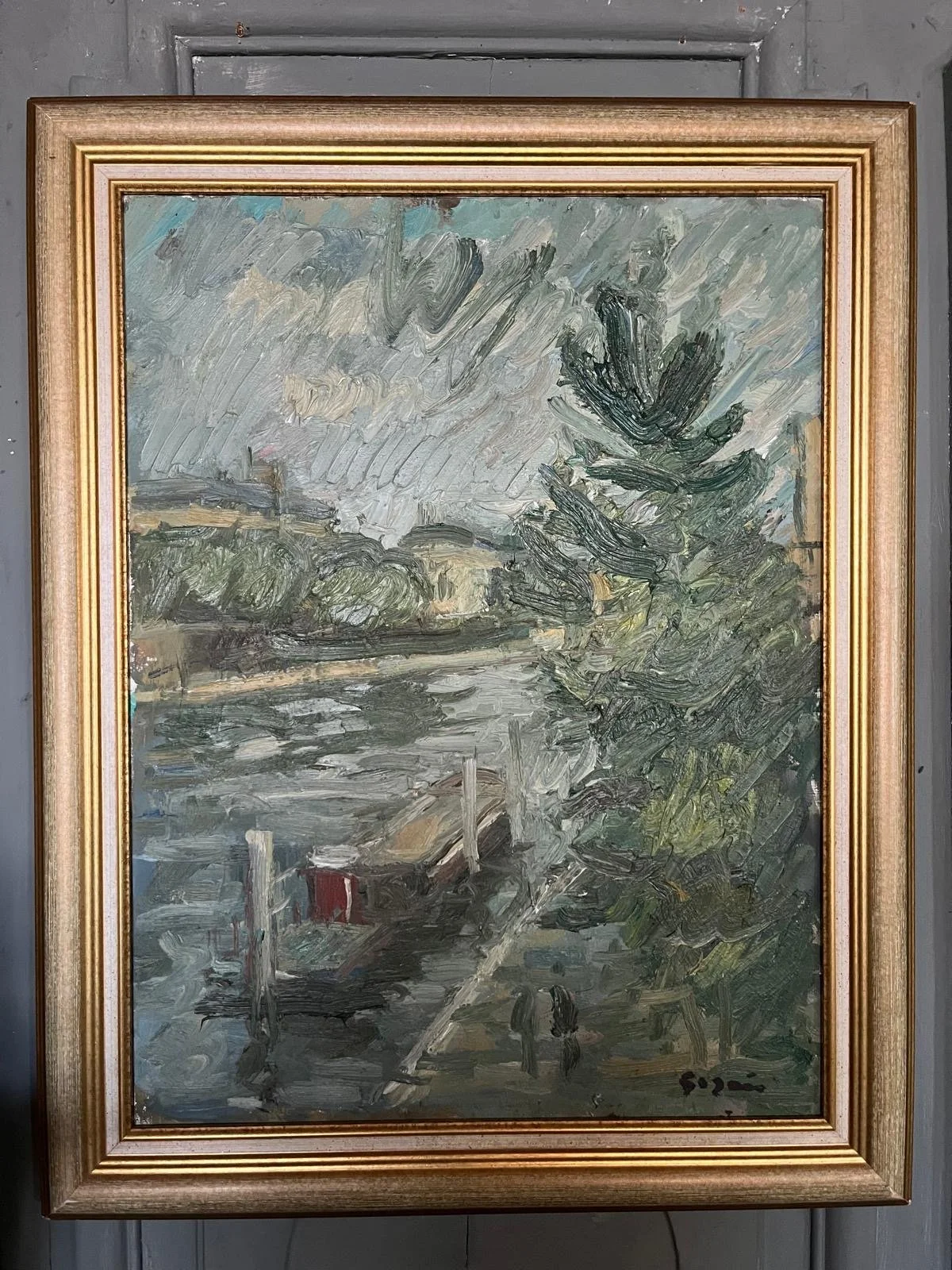 Canal Oil Painting