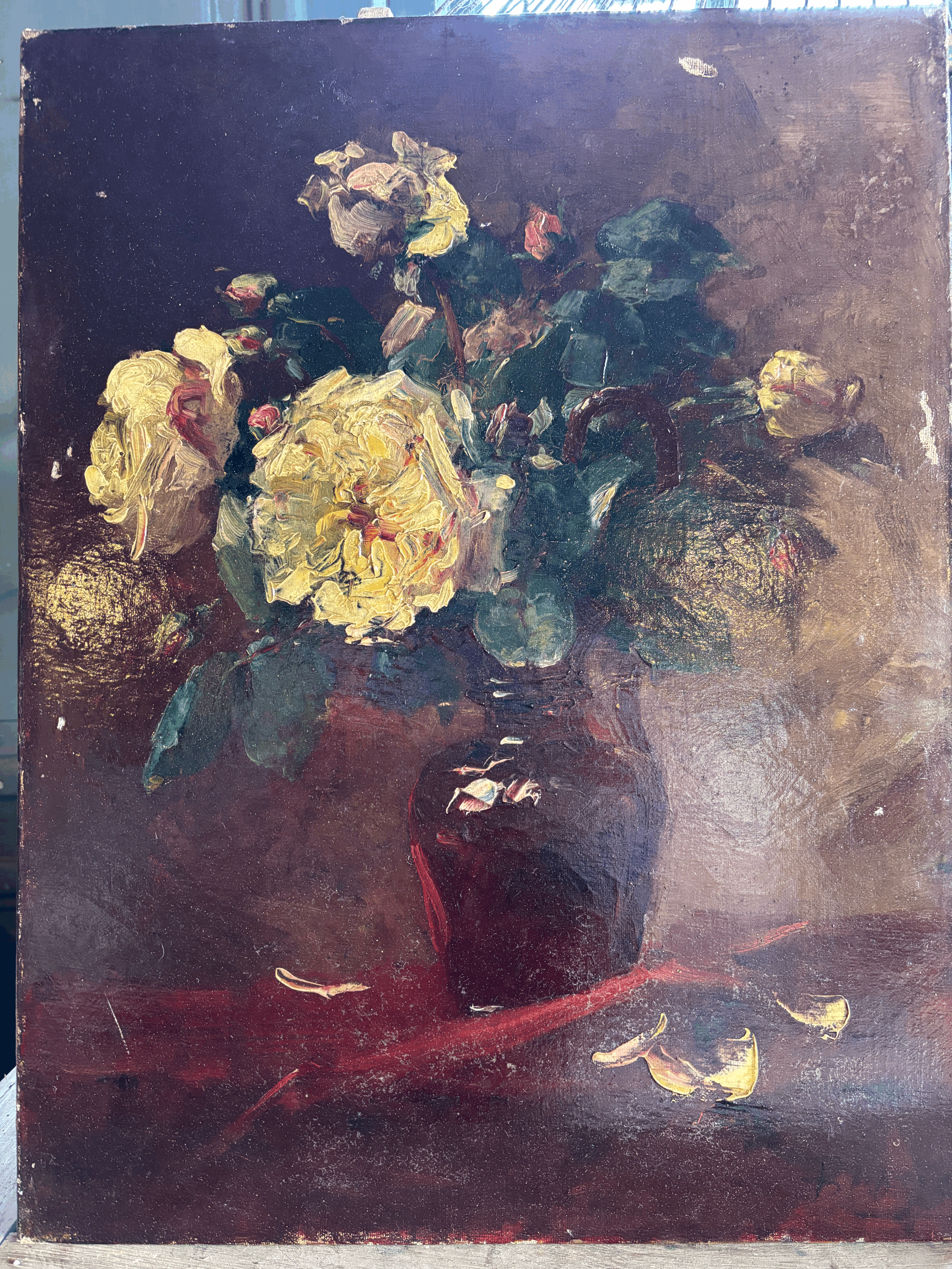 French floral oil painting on canvas