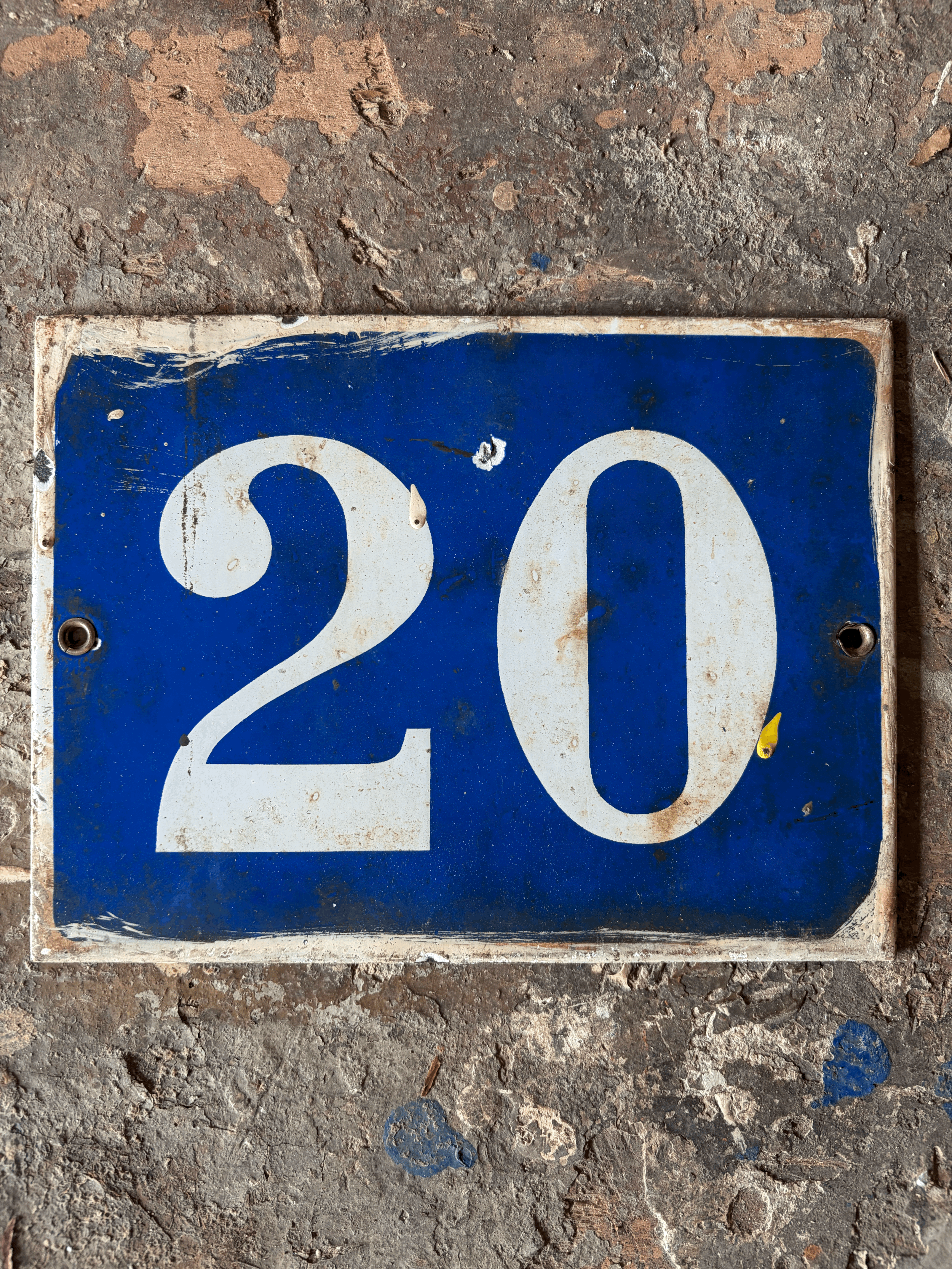 French enamel house number 20