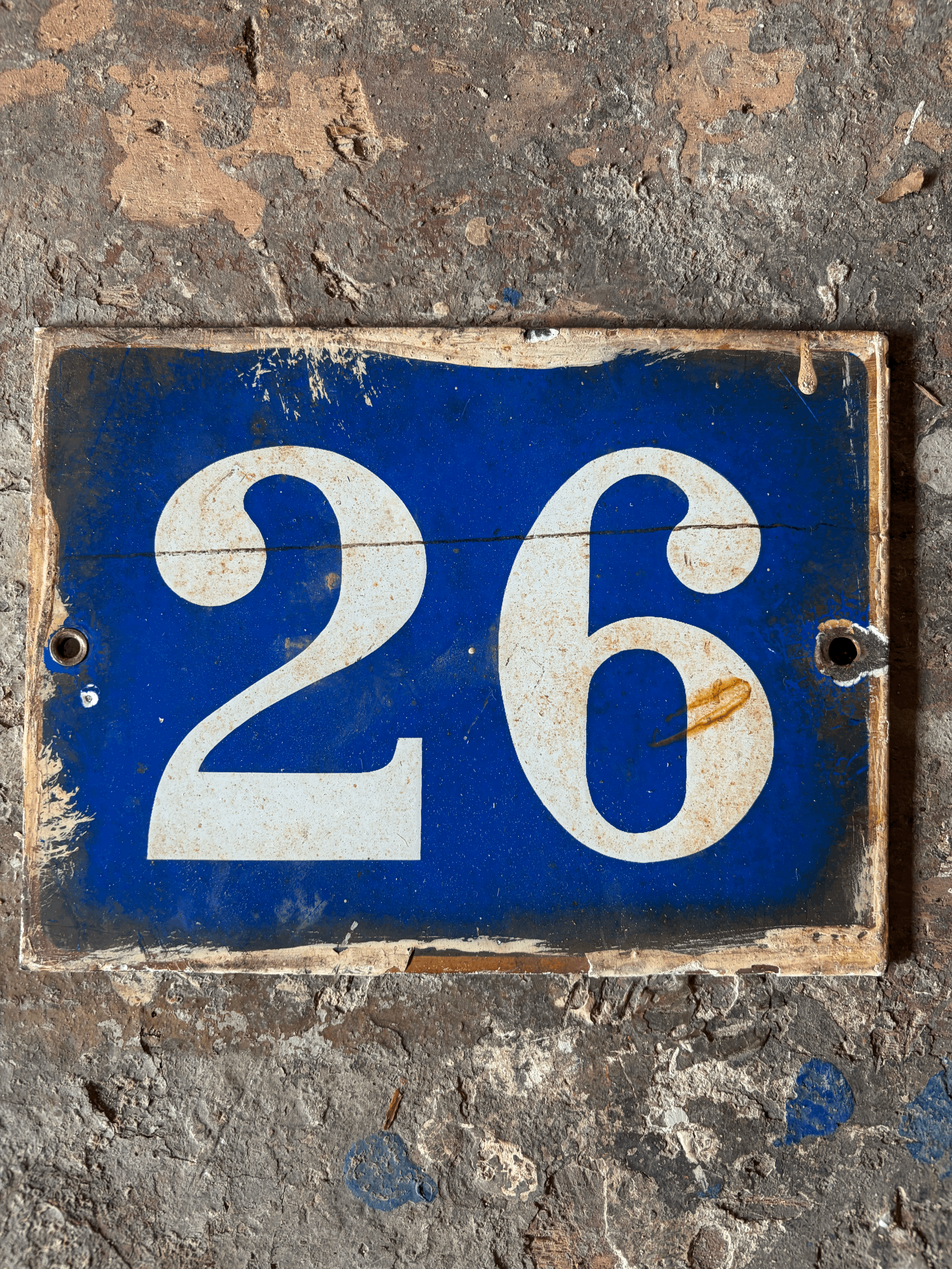 French enamel house number 26