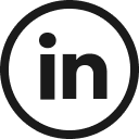 LinkedIn logo with black background