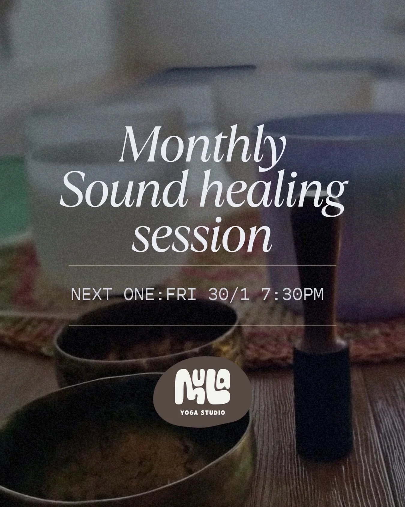 NEW MONTHLY SOUND HEALING SESSION ✨🤎

Join us for a deeply relaxing Monthly Sound Bath featuring the soothing tones of crystal singing bowls. Allow the gentle vibrations to wash over you, calming the nervous system, quieting the mind, and restoring 