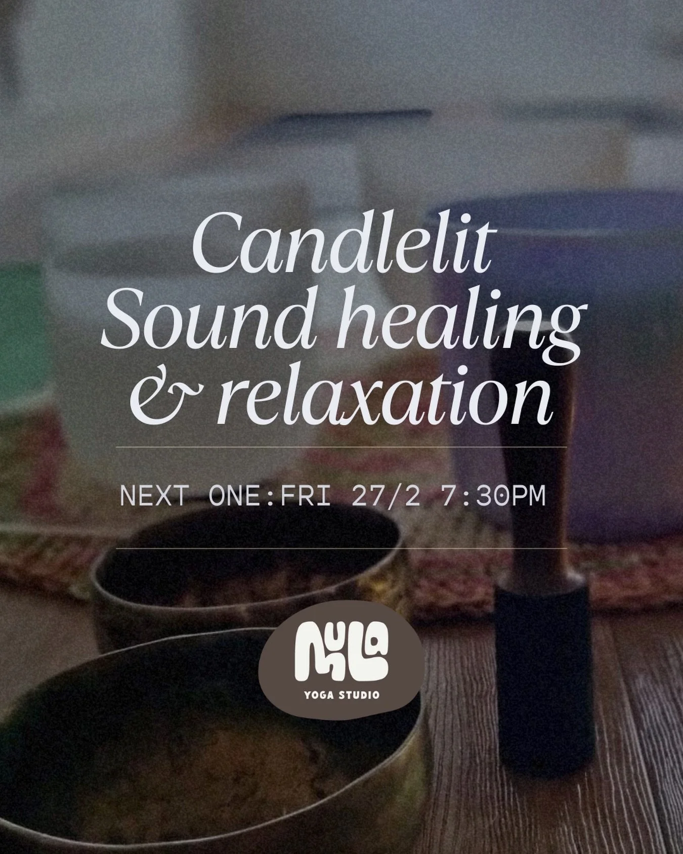 Next Friday evening..

Join us for a deeply relaxing Monthly Sound Bath featuring the soothing tones of crystal singing bowls. Allow the gentle vibrations to wash over you, calming the nervous system, quieting the mind, and restoring balance. This im