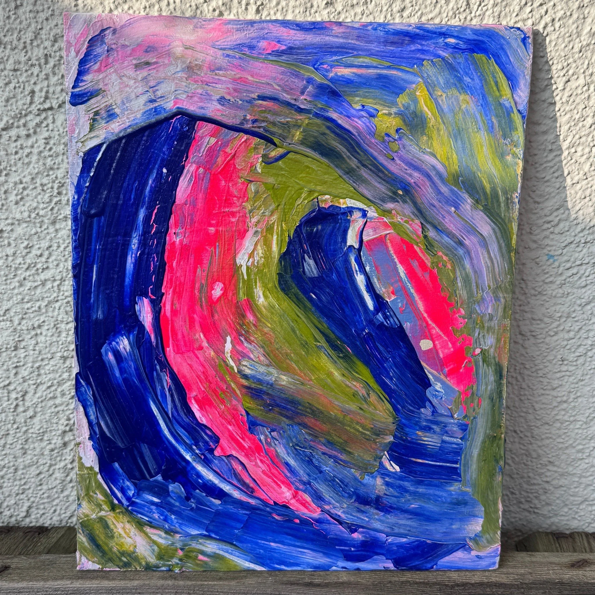 Ein Hochhaus mit spiegelndem Sonnenuntergang. Was seht ihr? 🌅

 #intuitiveart #artistsoninstagram #artreflection #acrylicpainting #artprocess #contemporaryart #modernpainting