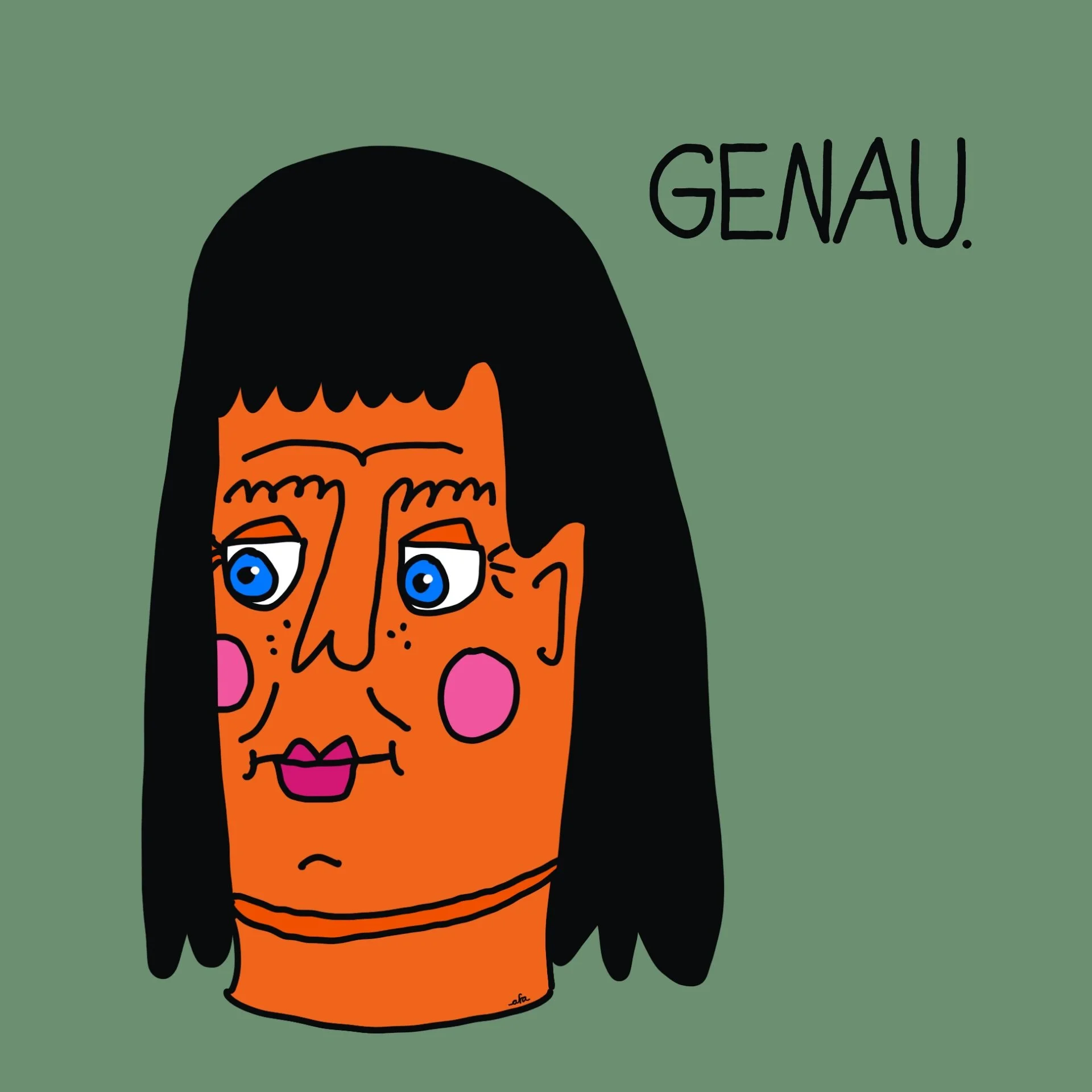 Genau. 

#portrait #genau #digitalart #scribble #orange