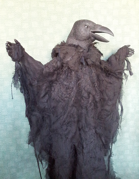 Black Crow 
Mixed media with embroidery 
62cm ht
£650