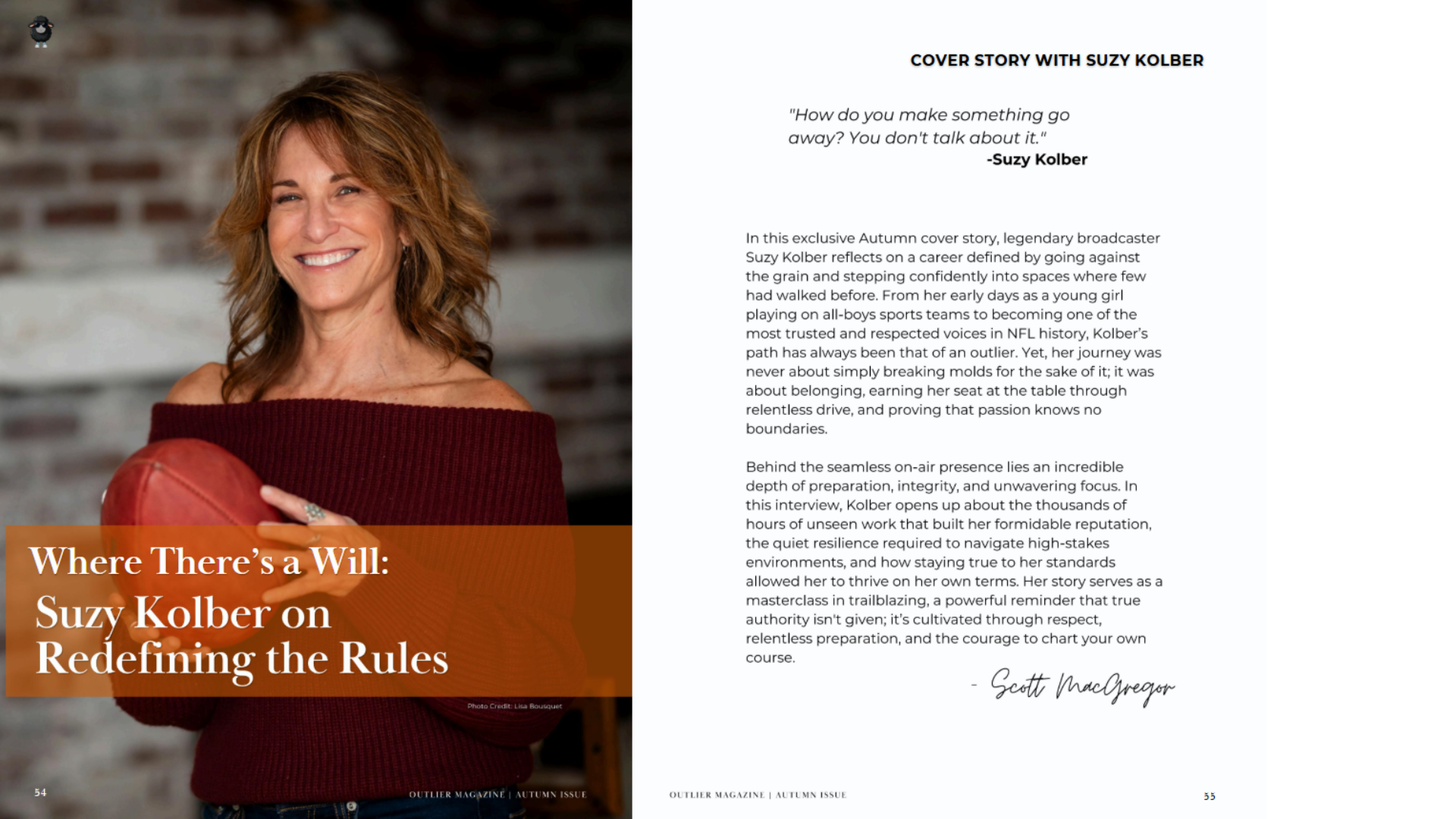 OUTLIER MAGAZINE REPS ISSUE AUTUMN 2026 SUZY KOLBER