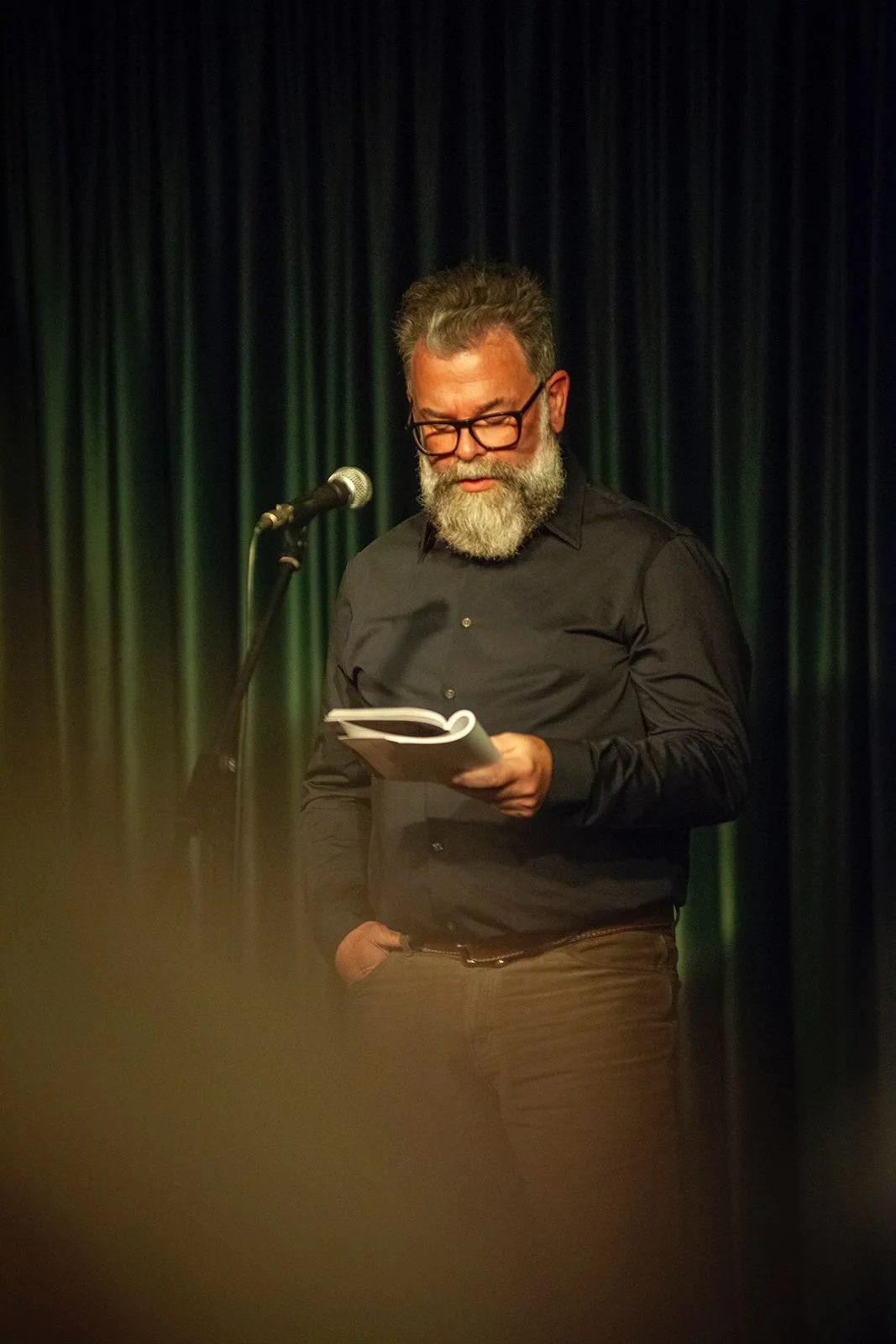 Niall, reading Twenty Lines About Me