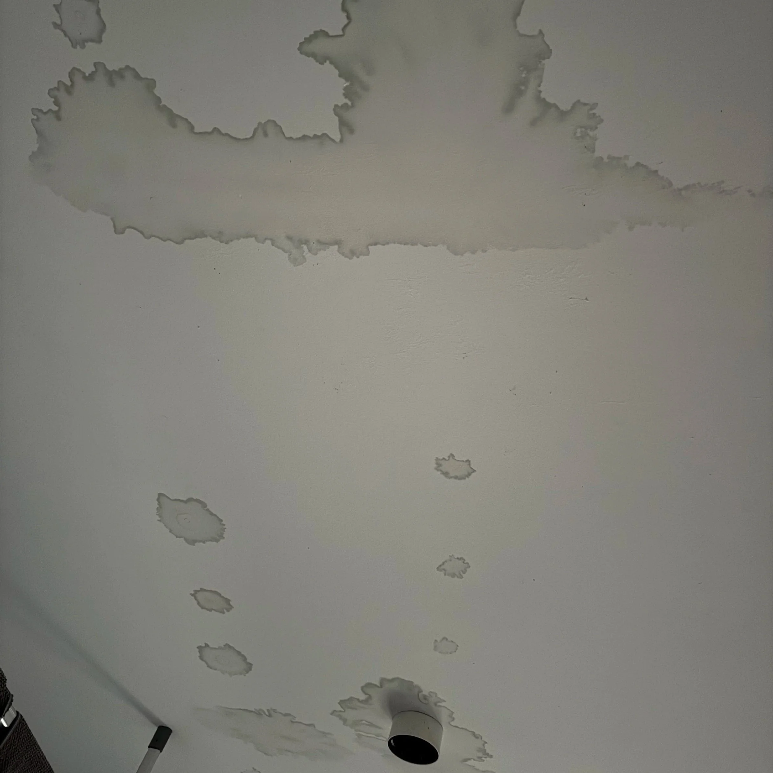 Our water damaged bathroom ceiling