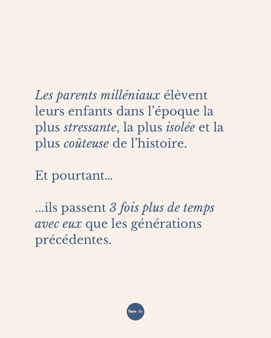 On ne le dit pas assez : les parents d&rsquo;aujourd&rsquo;hui font un truc immense. 🧡
Et souvent&hellip; en silence.

Parce qu&rsquo;on &eacute;l&egrave;ve nos enfants dans une &eacute;poque :
⚡ plus stressante
⚡ plus ch&egrave;re
⚡ plus exigeante
