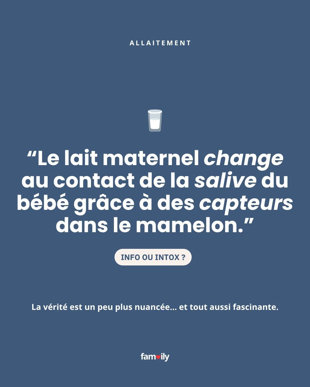 On entend souvent dire que &ldquo;le lait maternel se transforme instantan&eacute;ment gr&acirc;ce &agrave; des capteurs dans le mamelon&rdquo;. 🍼

Alors&hellip; pas exactement. 🤍

Ce que la science montre aujourd&rsquo;hui, c&rsquo;est que le lait
