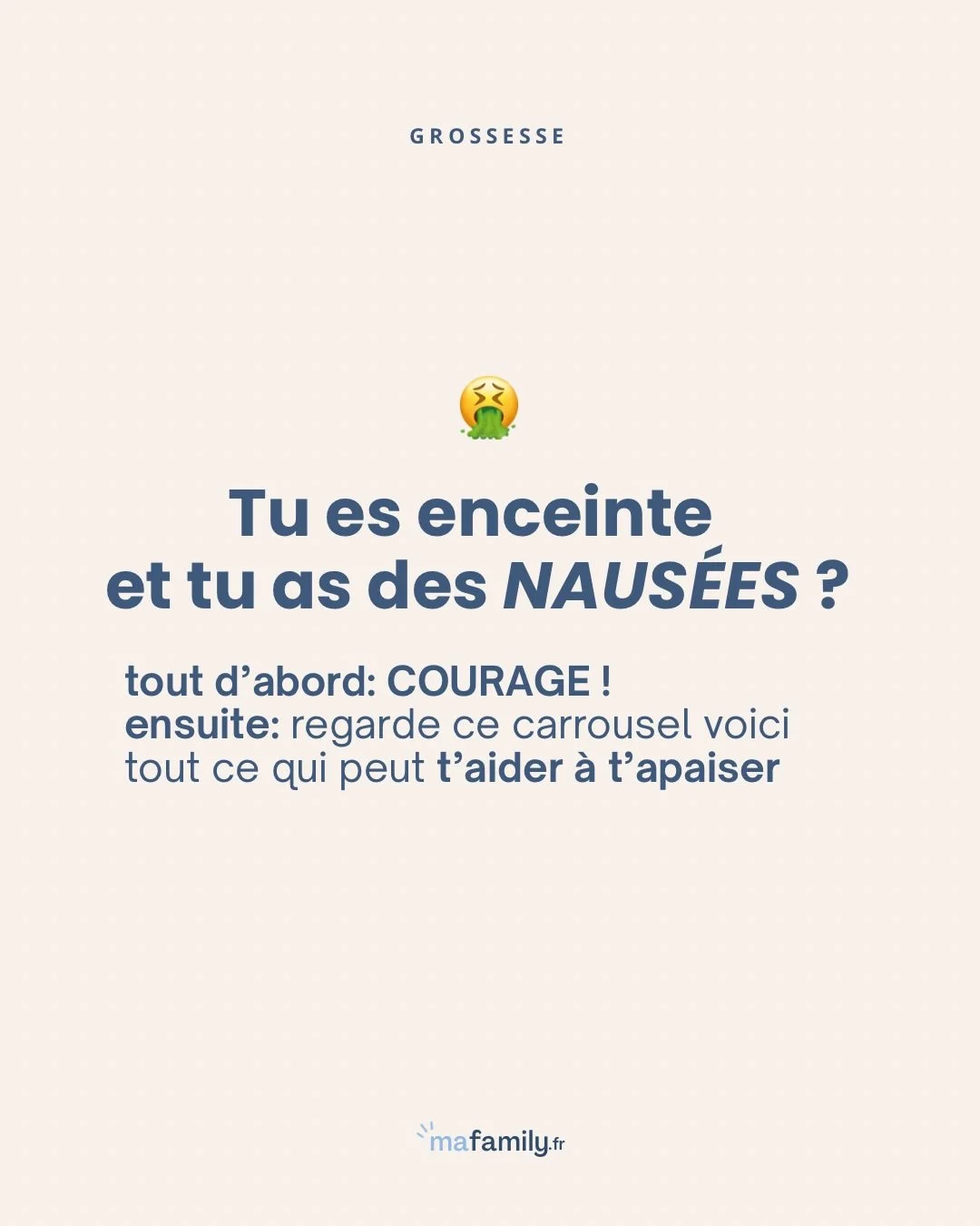 Tu es enceinte et tu as des naus&eacute;es ? D&rsquo;abord : COURAGE. 💛
Personne ne te l&rsquo;avait dit comme &ccedil;a, mais ce que tu traverses touche jusqu&rsquo;&agrave; 8 femmes enceintes sur 10. Le matin au r&eacute;veil, devant le frigo, dan