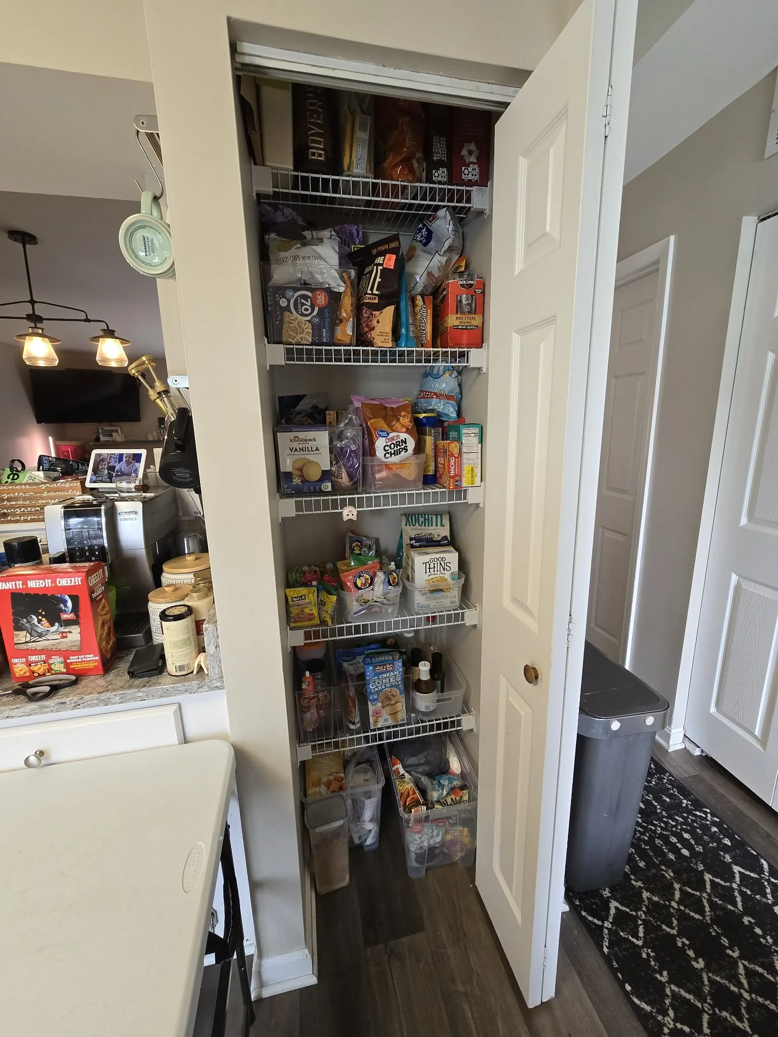 After kitchen pantry - includes allergen free, and kids snack zone 