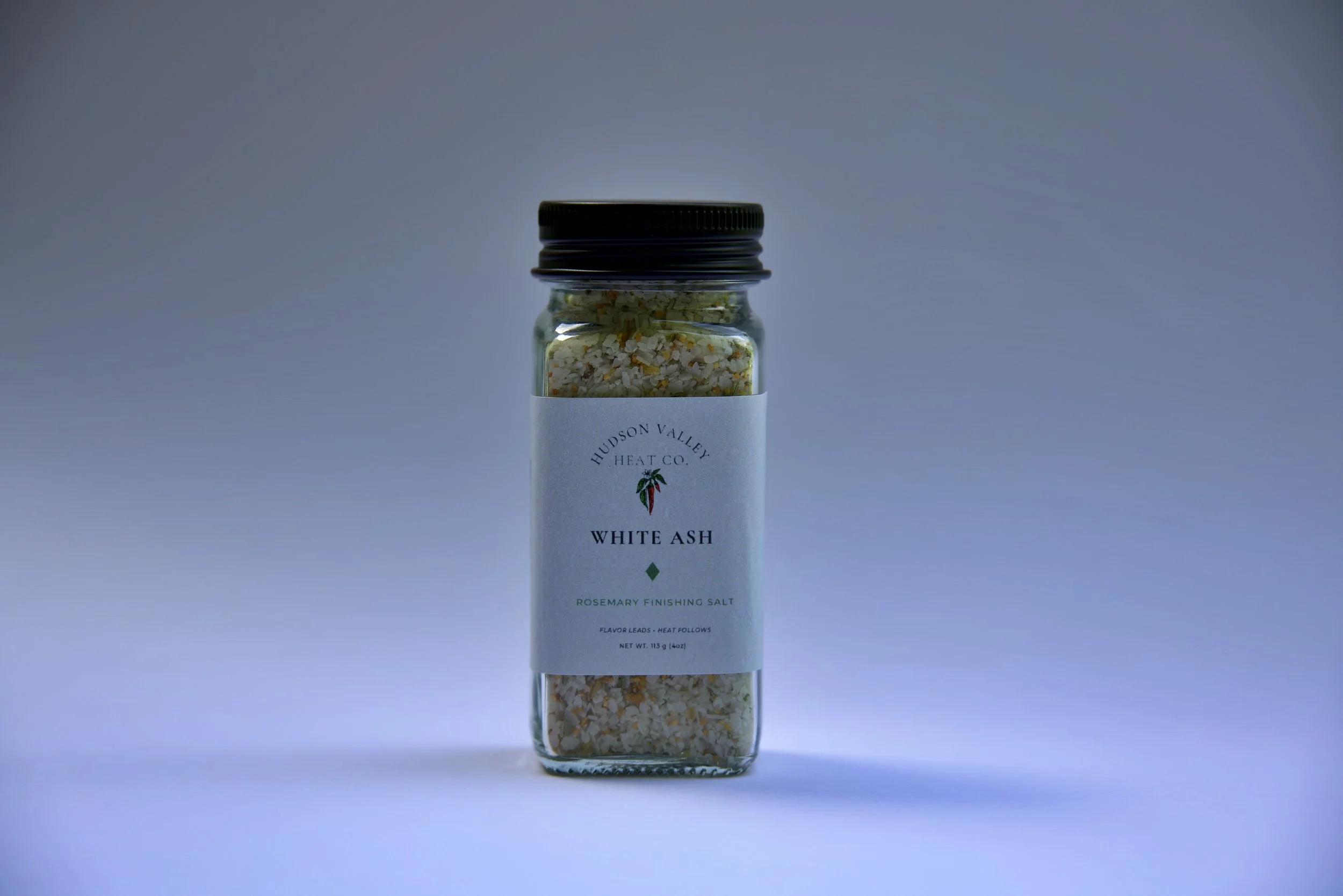 White Ash rosemary finishing salt by Hudson Valley Heat Co.