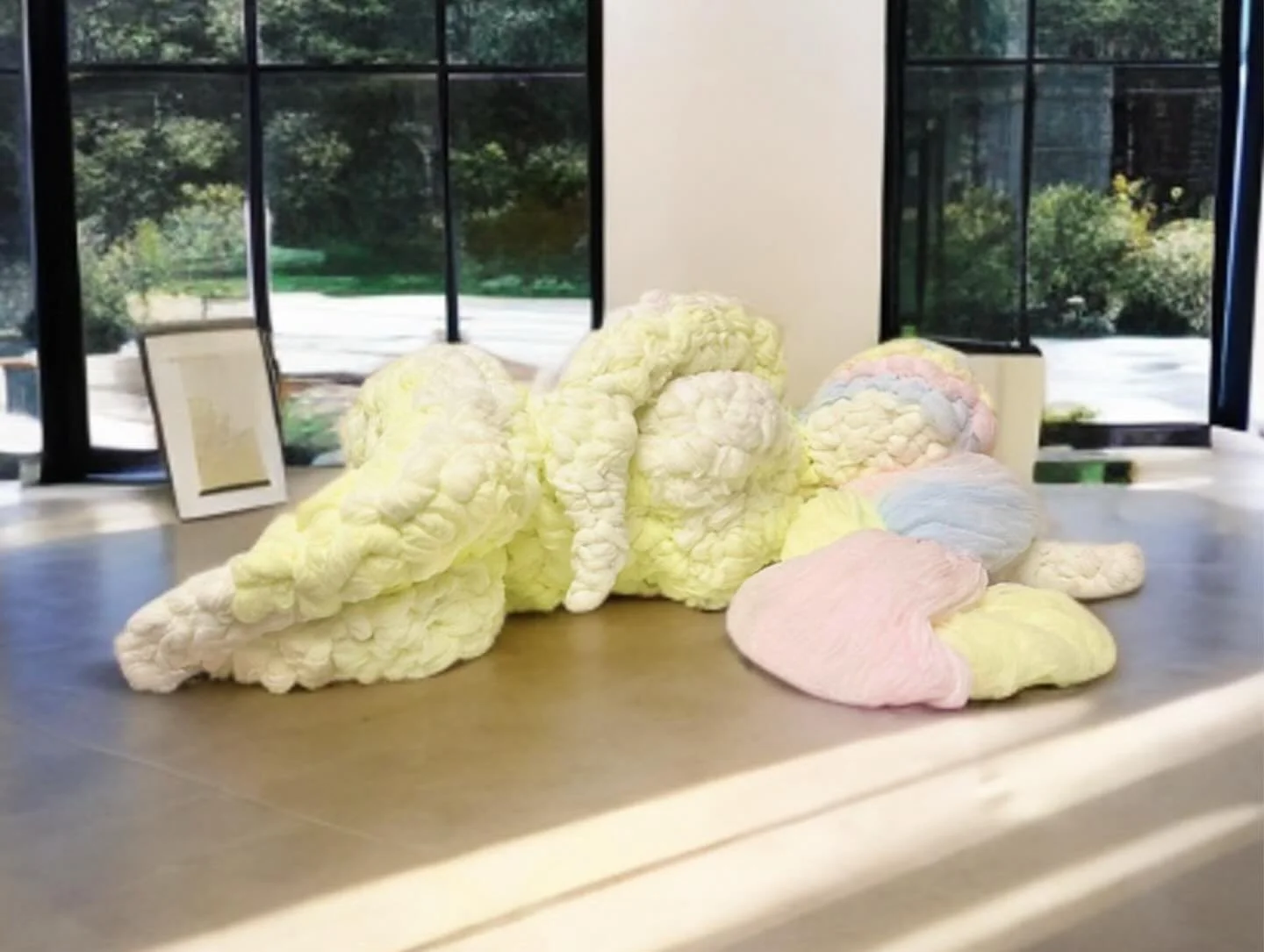 Sleeping Mother, 2025. 🌙✨ Even on the nights when her bones are heavy, her dreams are filled with light. Here, her soft braid becomes the pillow that cradles the weight of her head, creating a moment of self sufficiency from her exhaustion in the wa