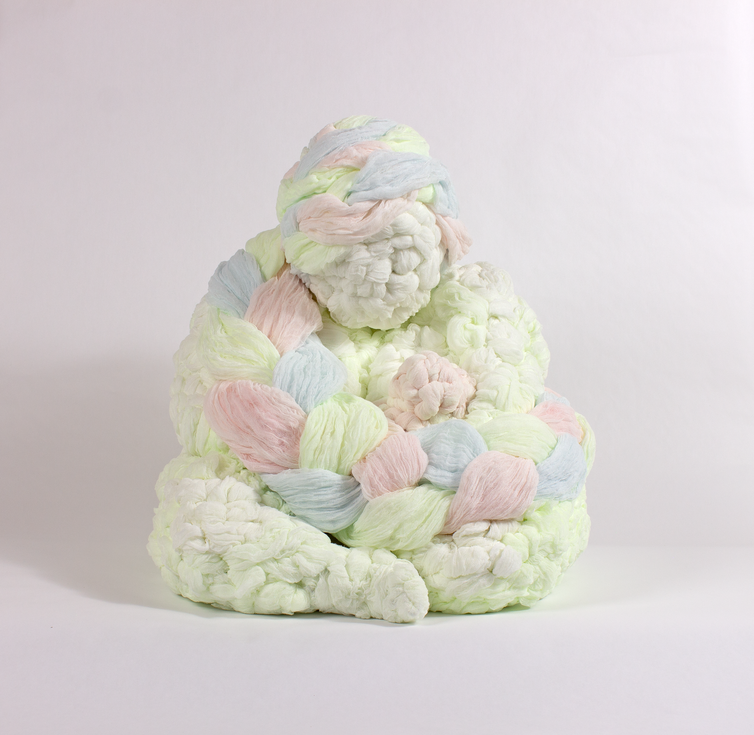 soft cheesecloth sculpture of mother holding baby by margaret nicoll