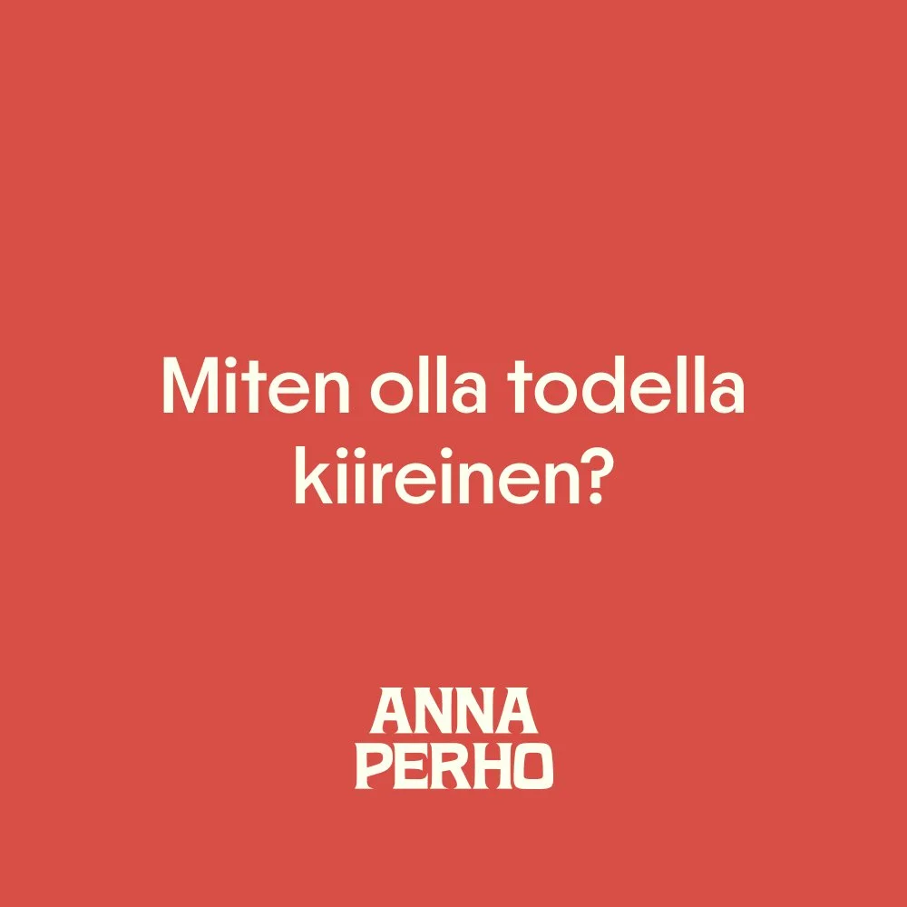Miten olla todella kiireinen?