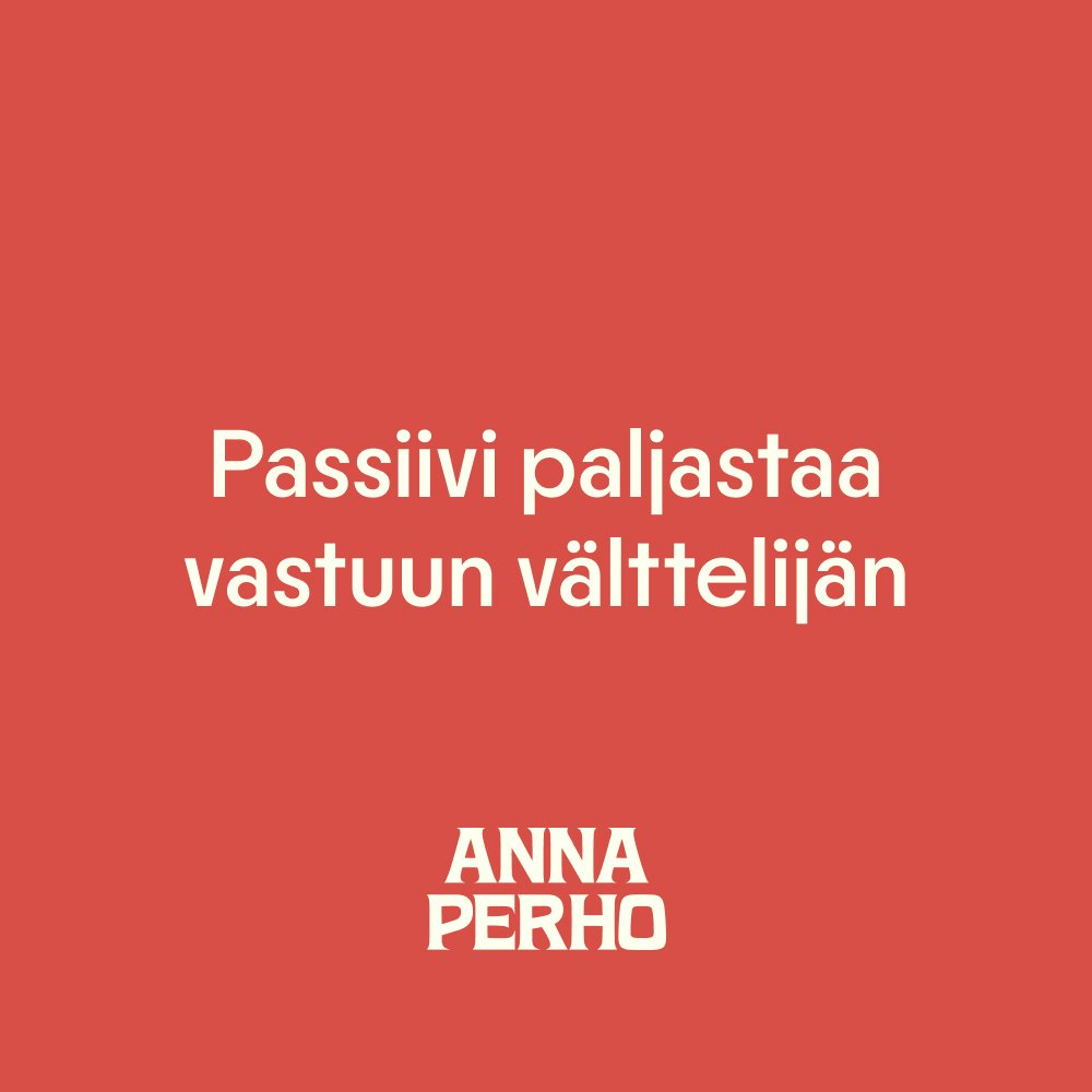 Passiivi paljastaa vastuun välttelijän