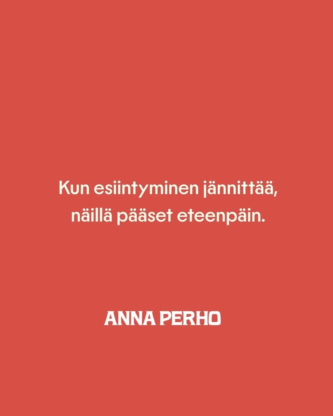 Kun esiintyminen jännittää 🥶