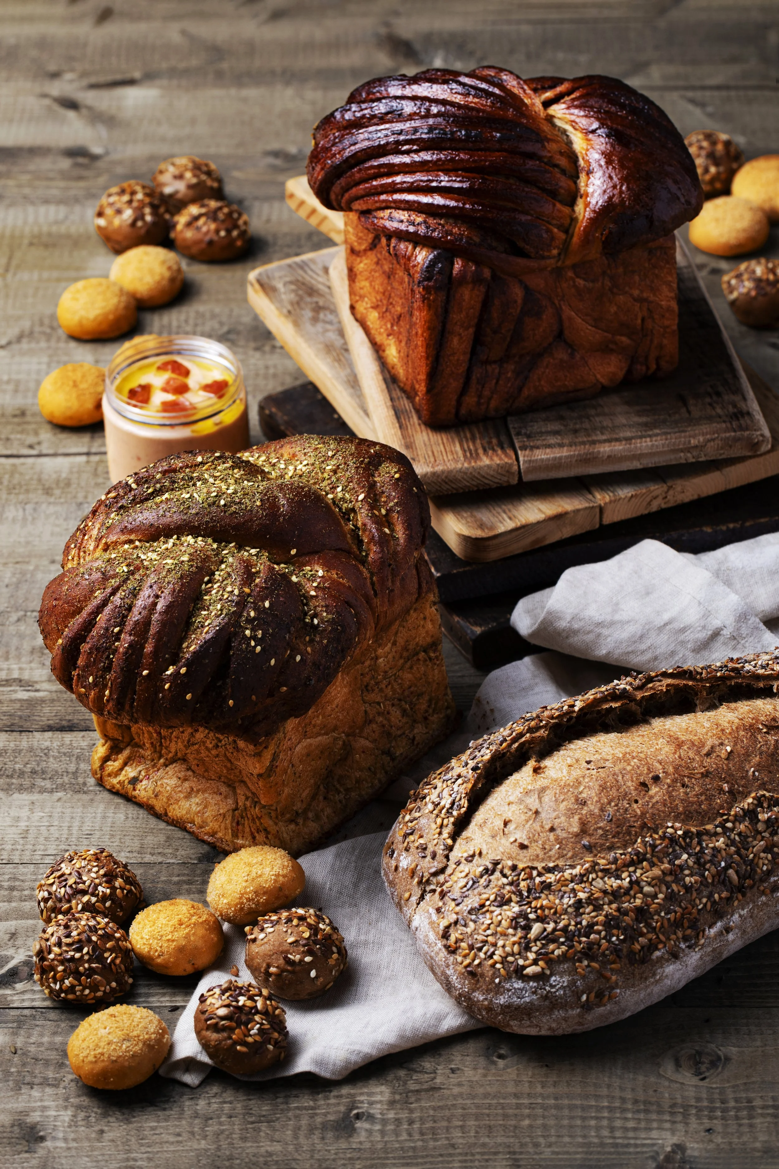 Freshly baked bread shot for Mr. Baker