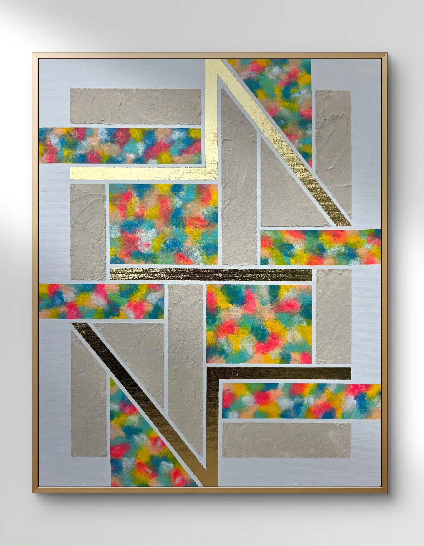 My entry into the @royalacademyarts 2026 Summer Exhibition...."Unravelling Societal Concepts"
&bull;
40x50cm
&bull;
Acrylic, textured paste &amp; gold leaf on a primed canvas
&bull;
Next Exhibit....01-15 April 2026 at @thecorshamgallery
&bu