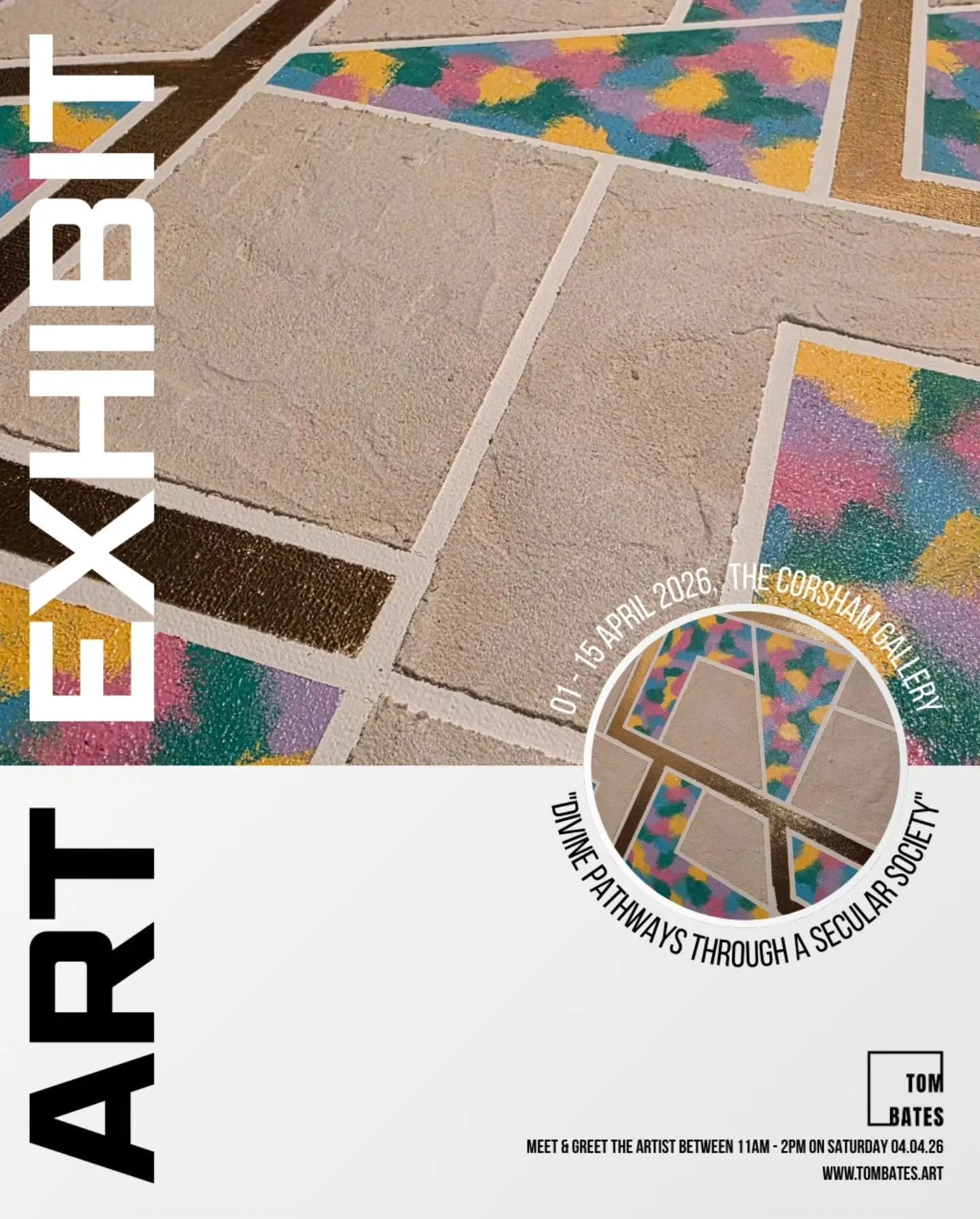 EXCITING NEWS!!! 🥳

I am very pleased to announce the official details of my upcoming art exhibit.... "Divine Pathways Through a Secular Society" 🖼
&bull;
01-15 April 2026 at The Corsham Gallery, 15 Martingate, Corsham, Wiltshire, SN13 0H