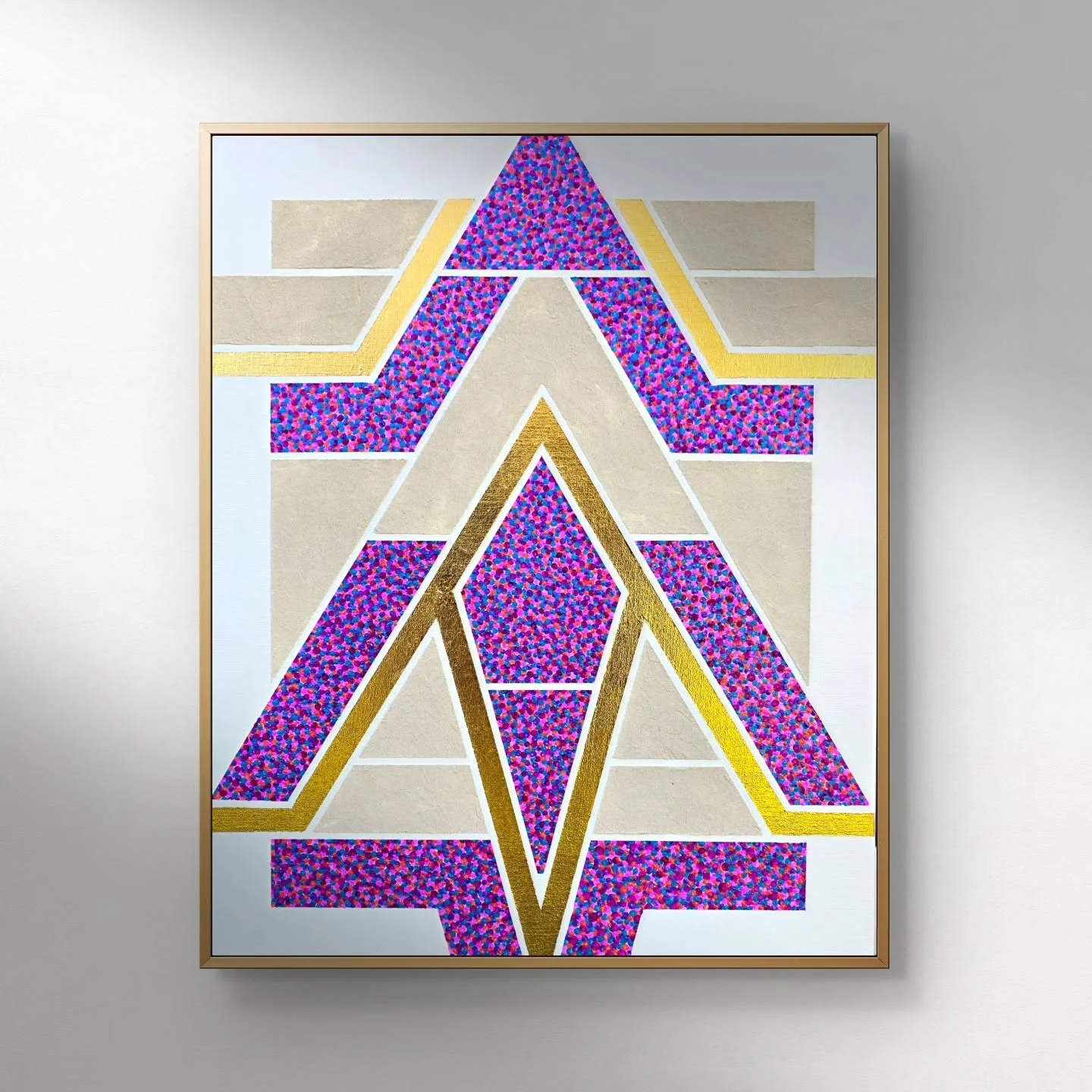 "Spiritual Migration"
&bull;
40x50cm
&bull;
Acrylic, textured paste &amp; gold leaf on a primed canvas
&bull;
I will be hosting a "Meet &amp; Greet" session at @thecorshamgallery today, Saturday 04.04.26, between 11am-2pm 🖼

Look