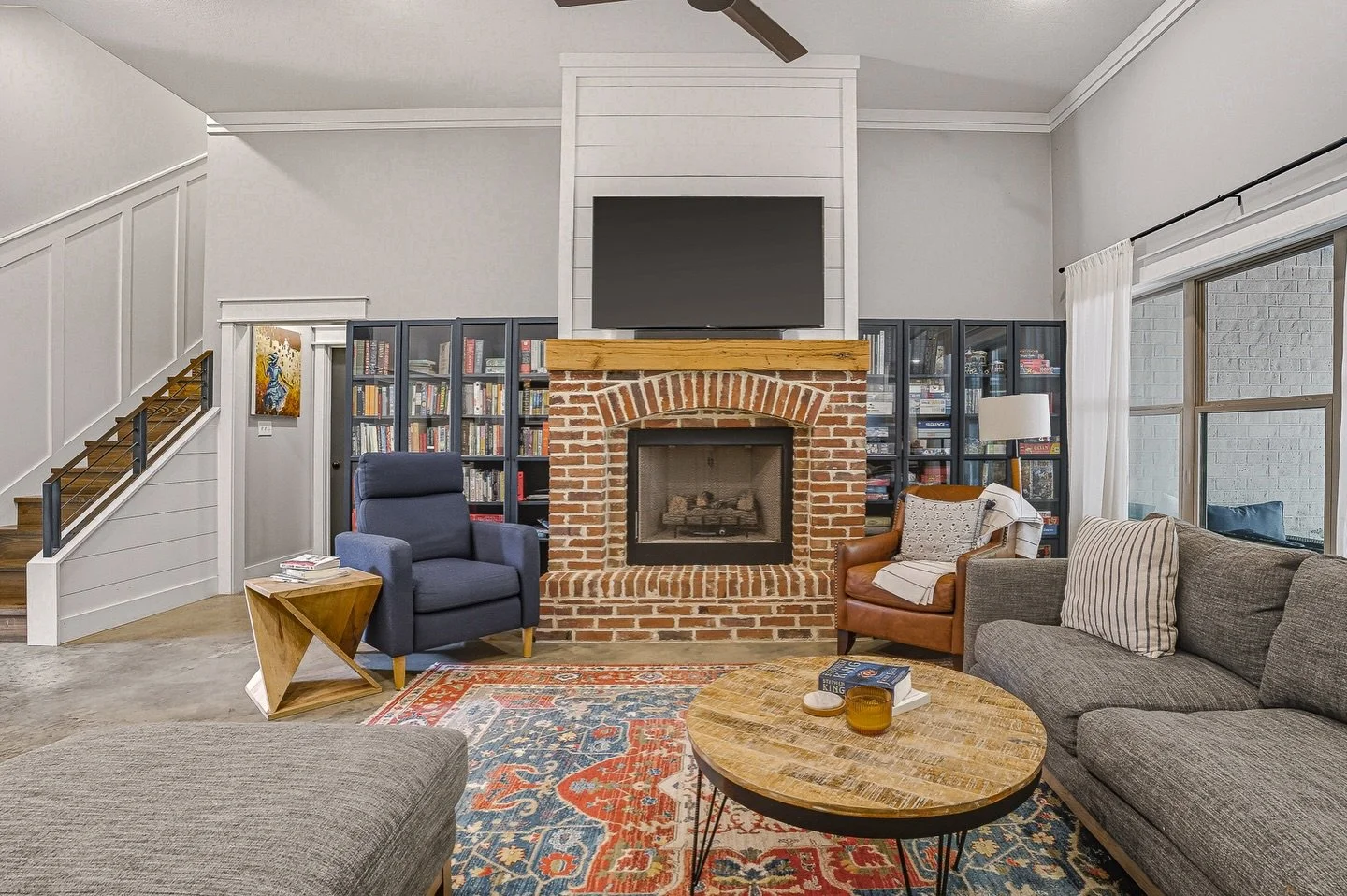 This fireplace is ready for a roaring fire &amp; a cozy Christmas movie with the family. We love building homes full of lasting memories.